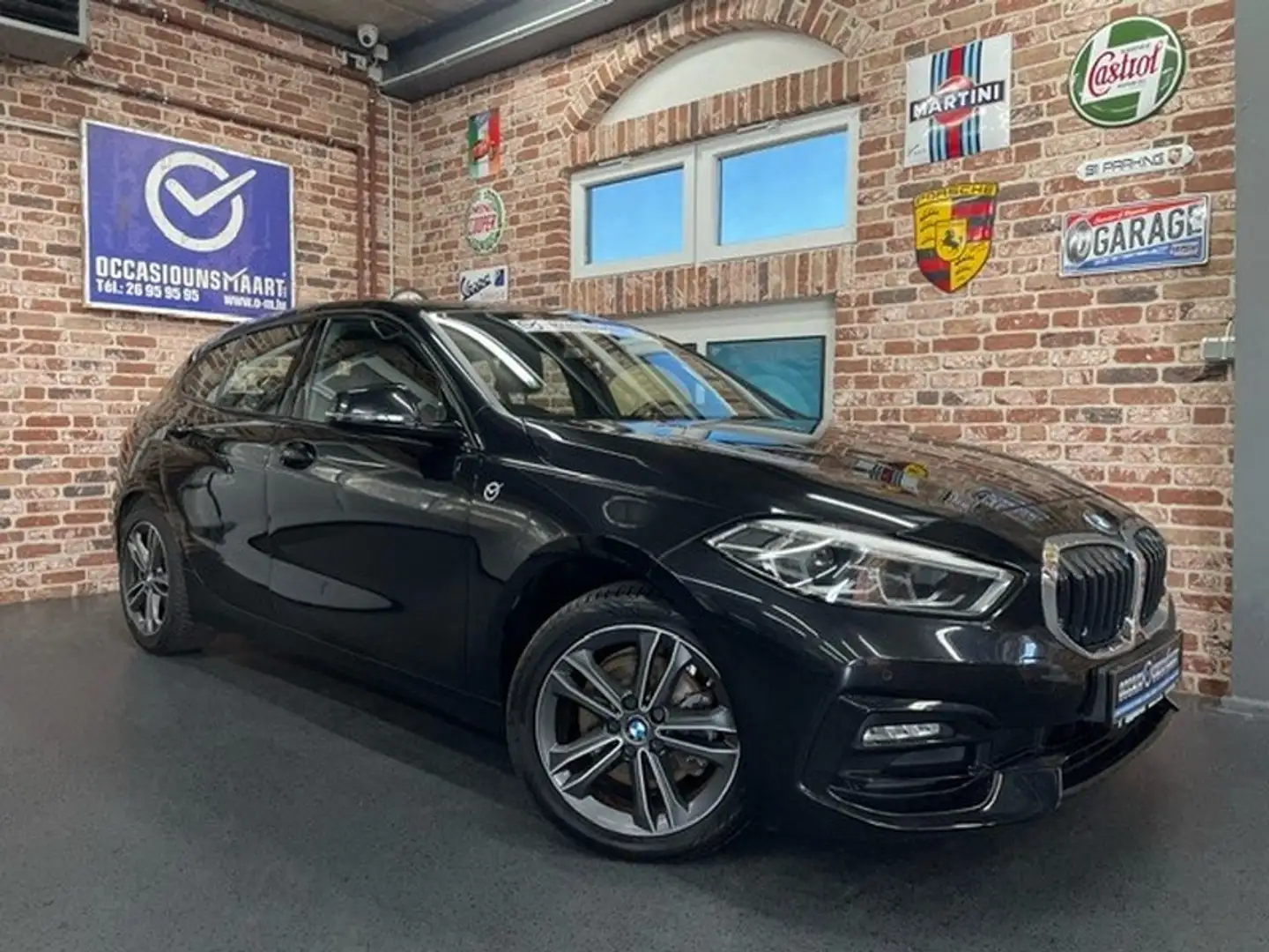 BMW 118 118i 140cv Auto SPORT-LINE aCarPlay/ALU17/Navi Noir - 1