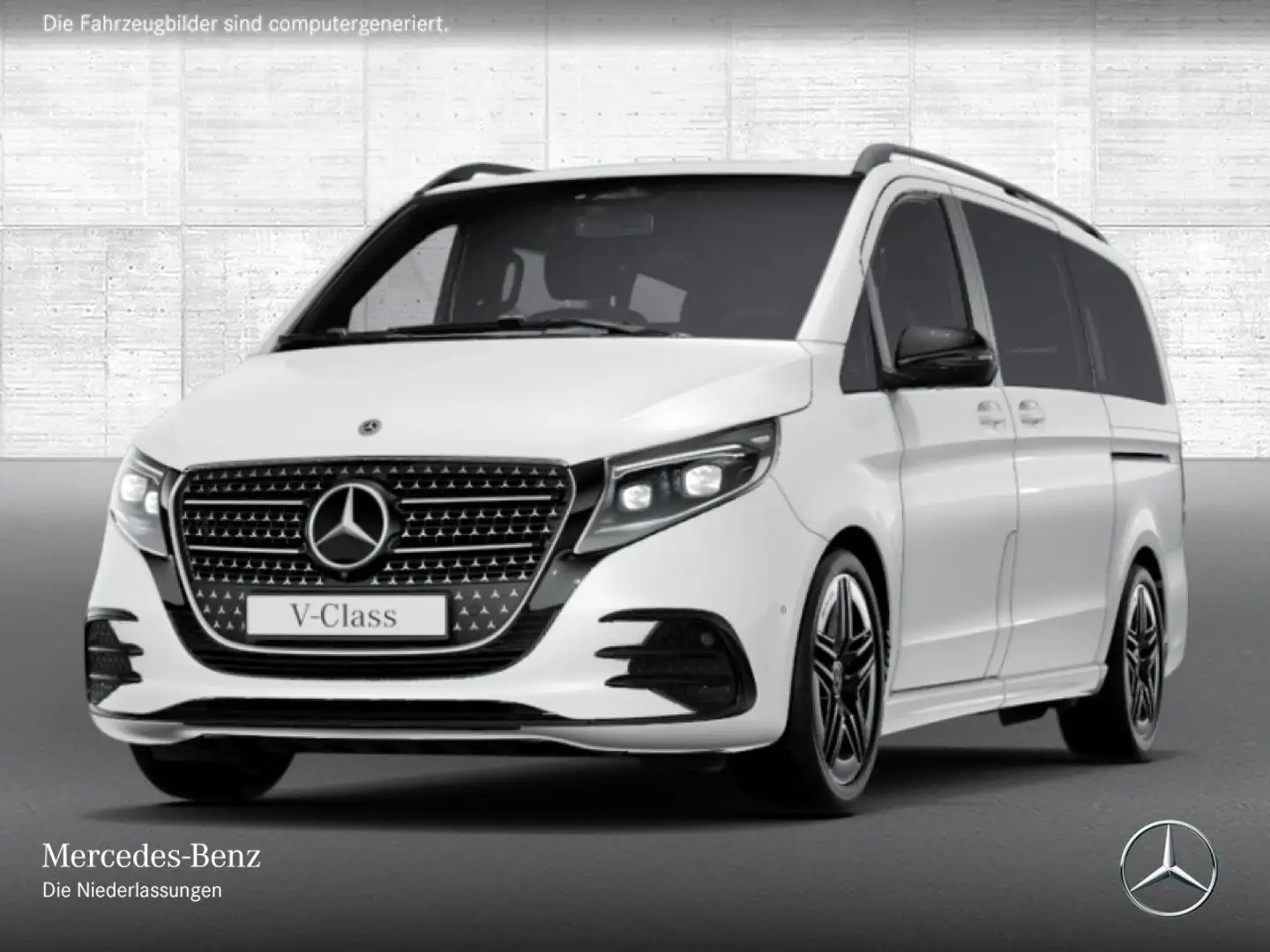 Mercedes-Benz V 300 d 4M STYLE+Allrad+AMG+9G+AHK+StandHZ+Navi Weiß - 2
