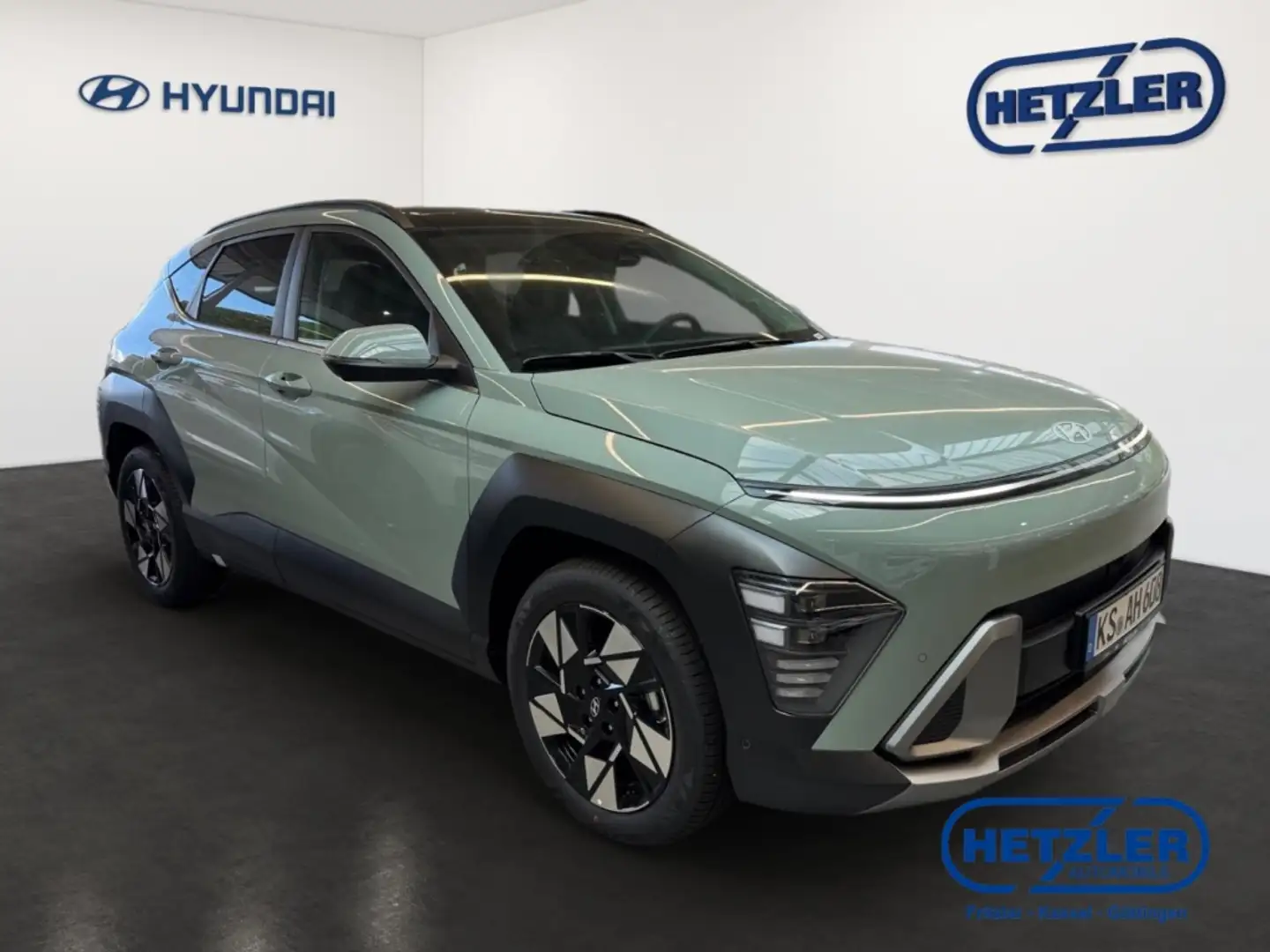 Hyundai KONA Prime 2WD 1.6 T-GDI EU6e El. Panodach Navi Digital Grün - 2