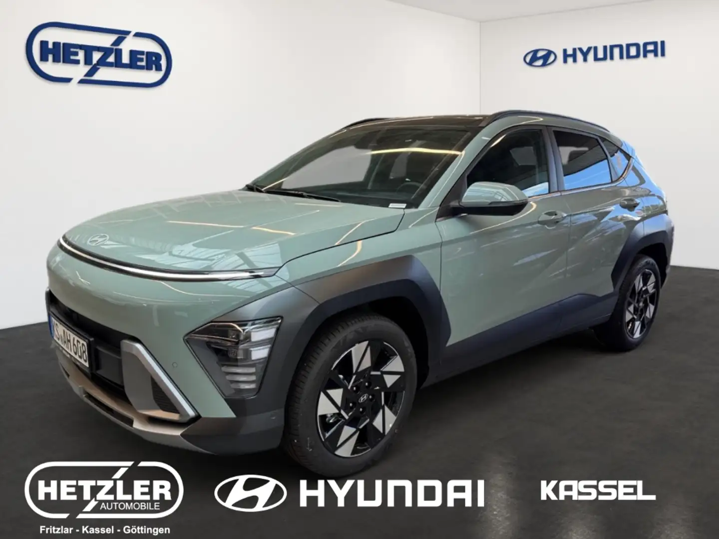 Hyundai KONA Prime 2WD 1.6 T-GDI EU6e El. Panodach Navi Digital Grün - 1