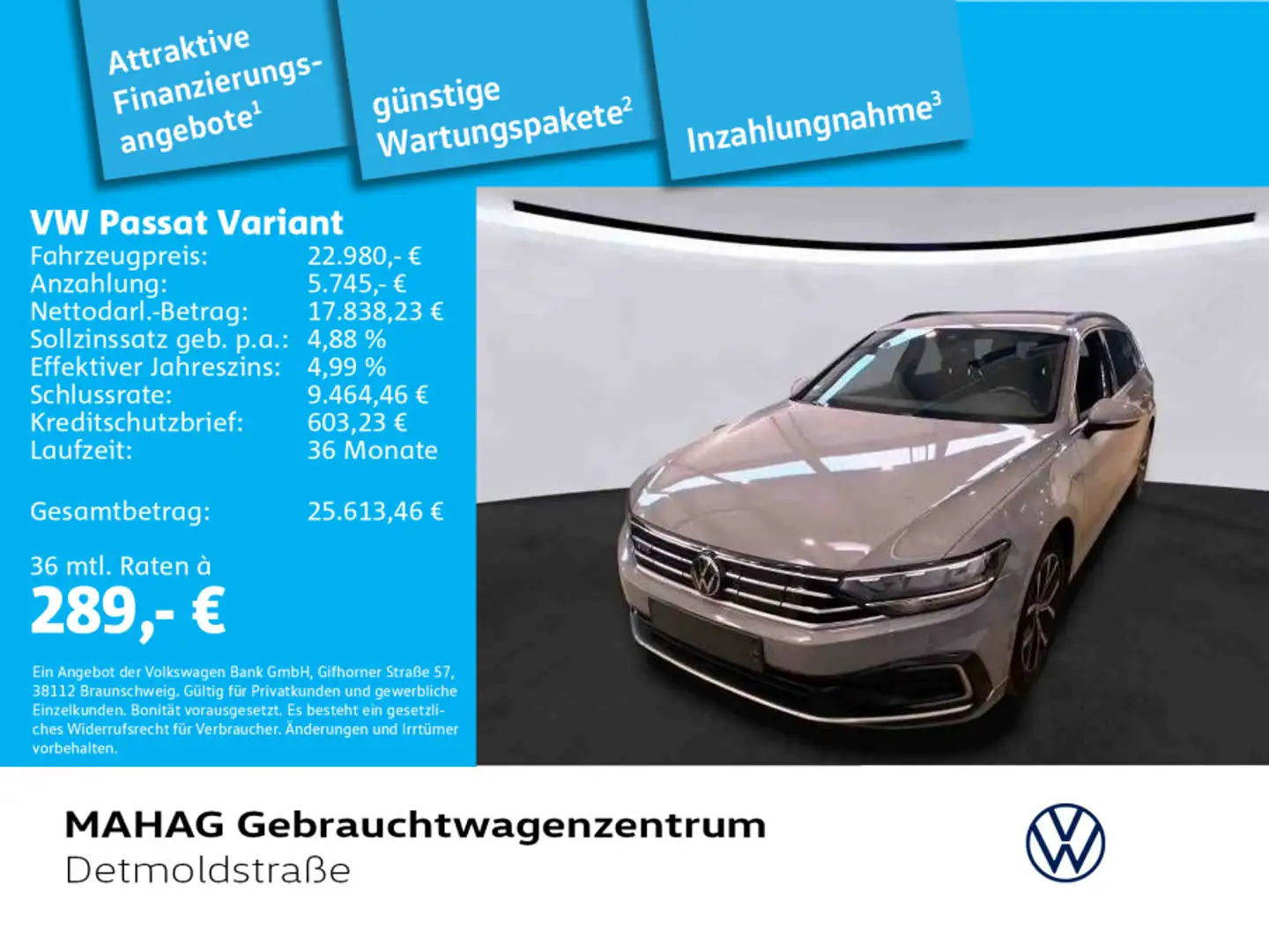 Volkswagen Passat Variant GTE 1.4 TSI AHK Navi LED Kamera D Grau - 1