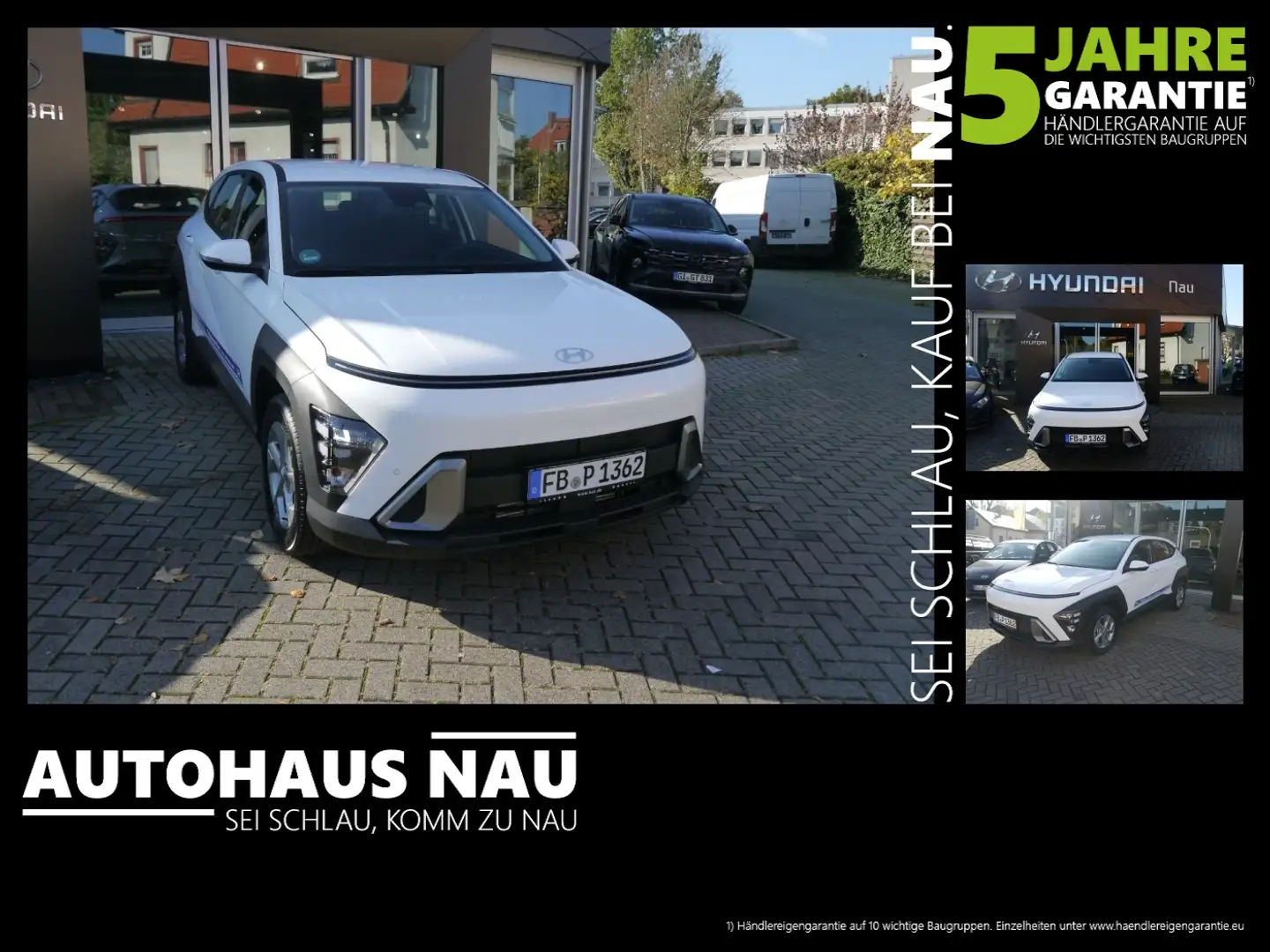 Hyundai KONA 1.0 T-GDI Select FLA SpurH LM Navi PDC KAM Wit - 1
