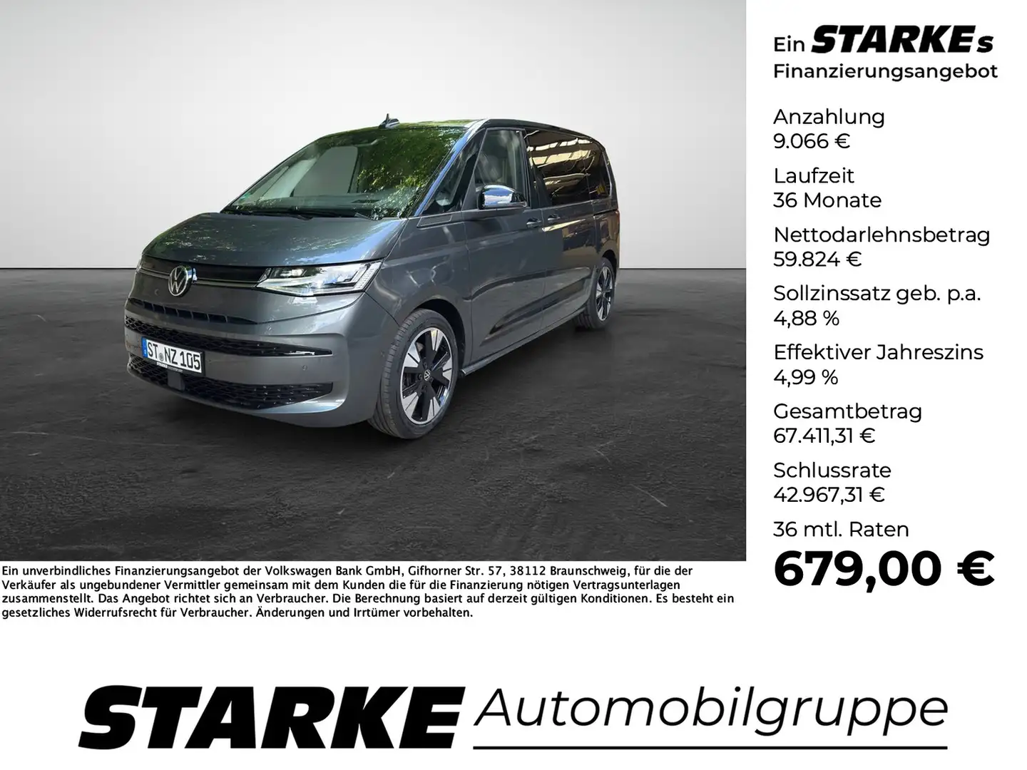Volkswagen T7 Multivan 2.0 TDI DSG Edition Grau - 1