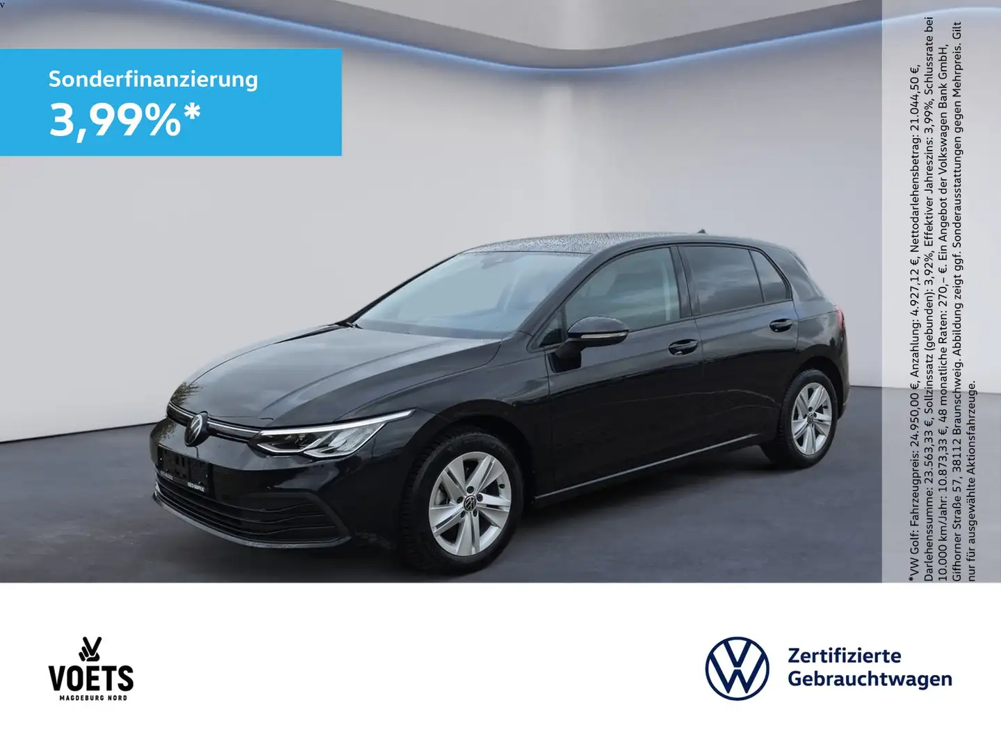 Volkswagen Golf 2.0TDI DSG Life LED+NAVI+ACC+PDC+DAB+ Noir - 1