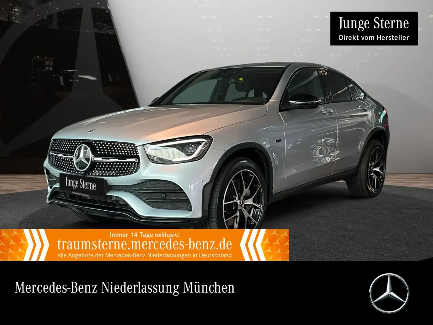 Mercedes-Benz GLC 300 e Coupé 4M AMG+NIGHT+360+MULTIBEAM+HUD+9G Silber - 1