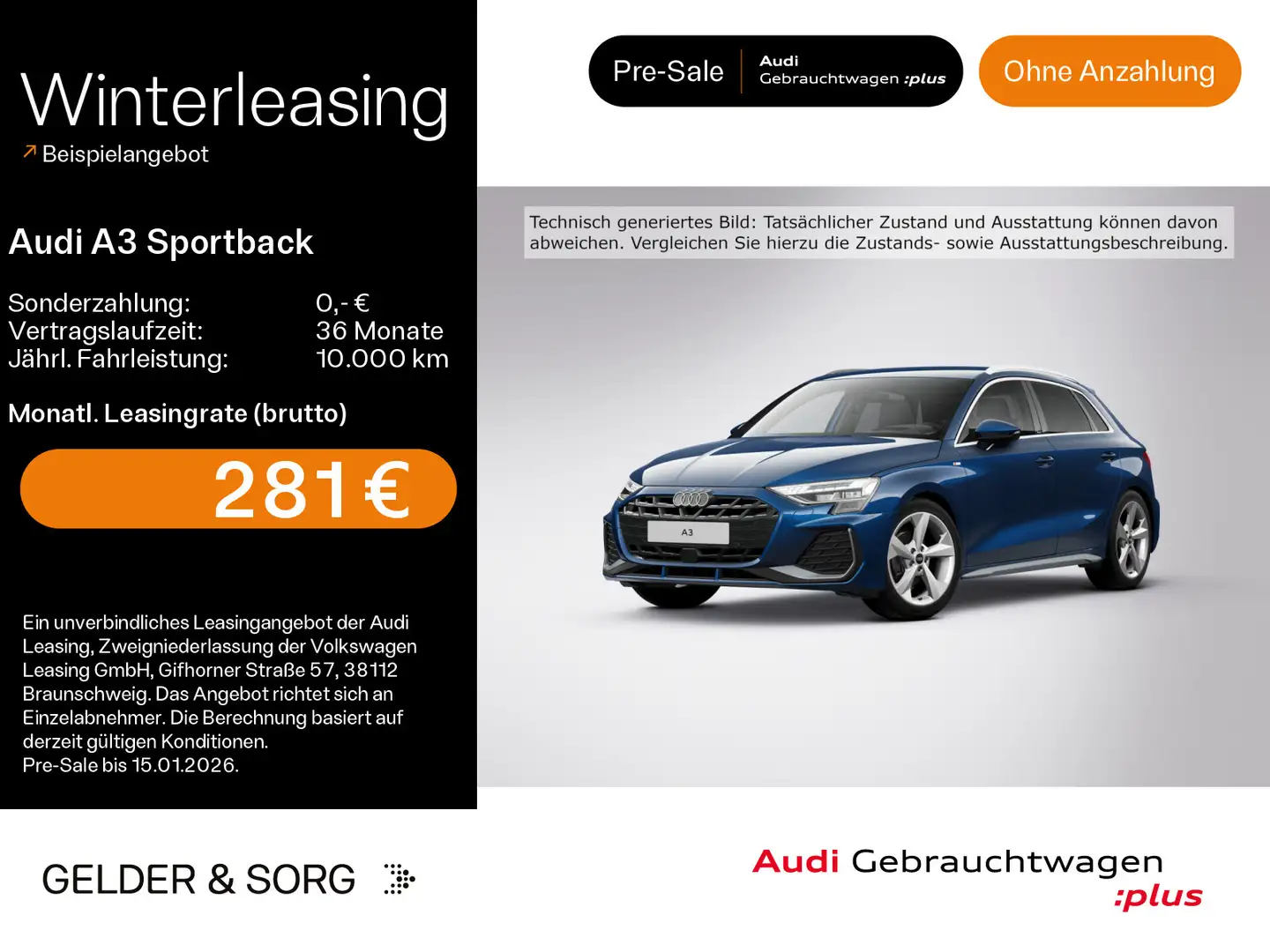 Audi A3 30 TFSI  S line AHK*HuD*Sonos*LED Blau - 1