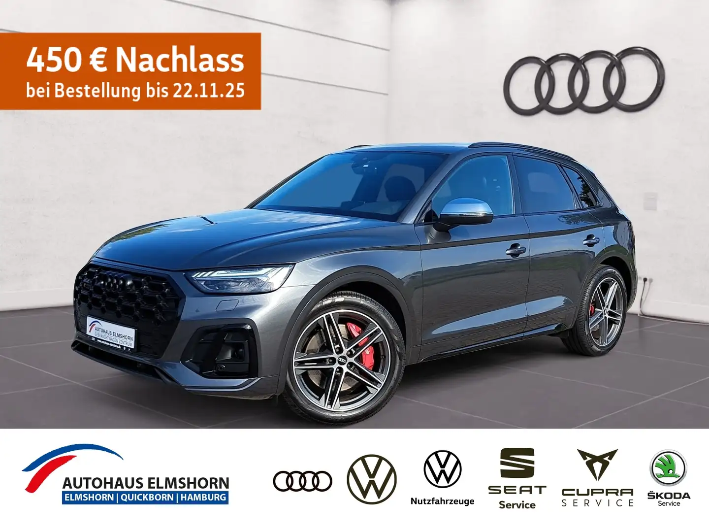 Audi SQ5 TDI quattro tiptr. NAV STNDHEIZ APP MATRIX KAM AC Grau - 1