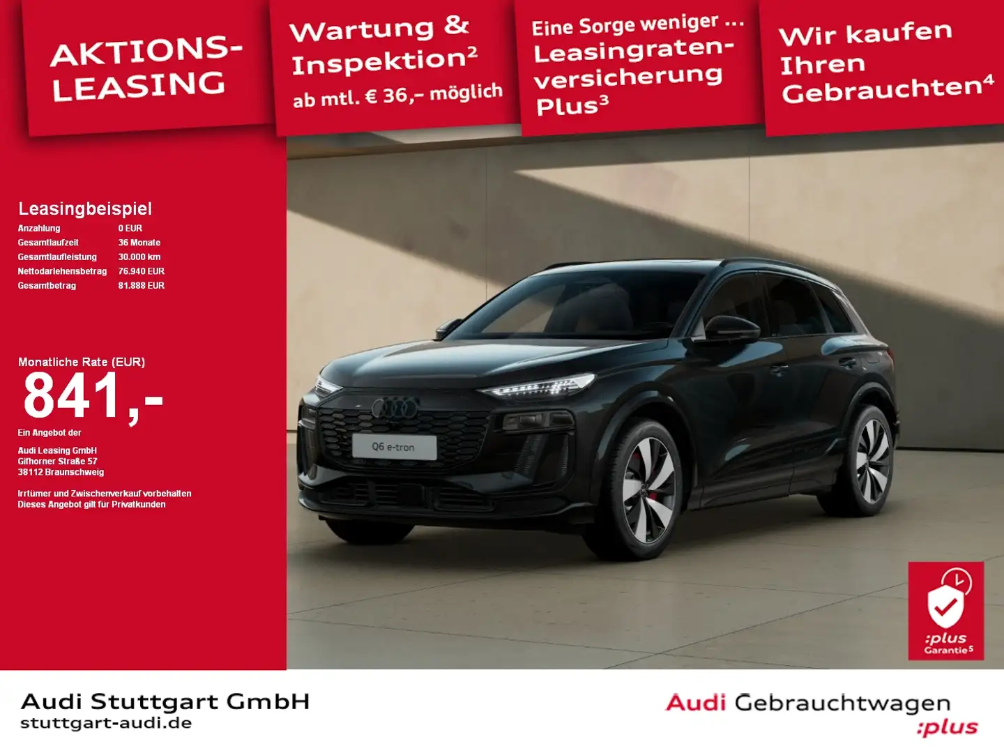 Audi Q6 e-tron SUV e-tron 55 quattro 285 kW 360° B&O Pano VC Чёрный - 1