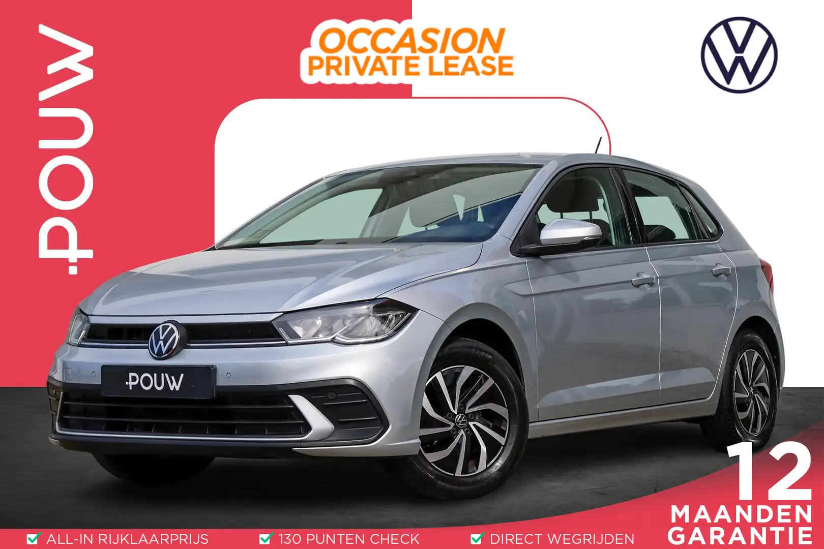 Volkswagen Polo 1.0 TSI 95pk Life | Cruise Control Adaptief | Airc Grijs - 1