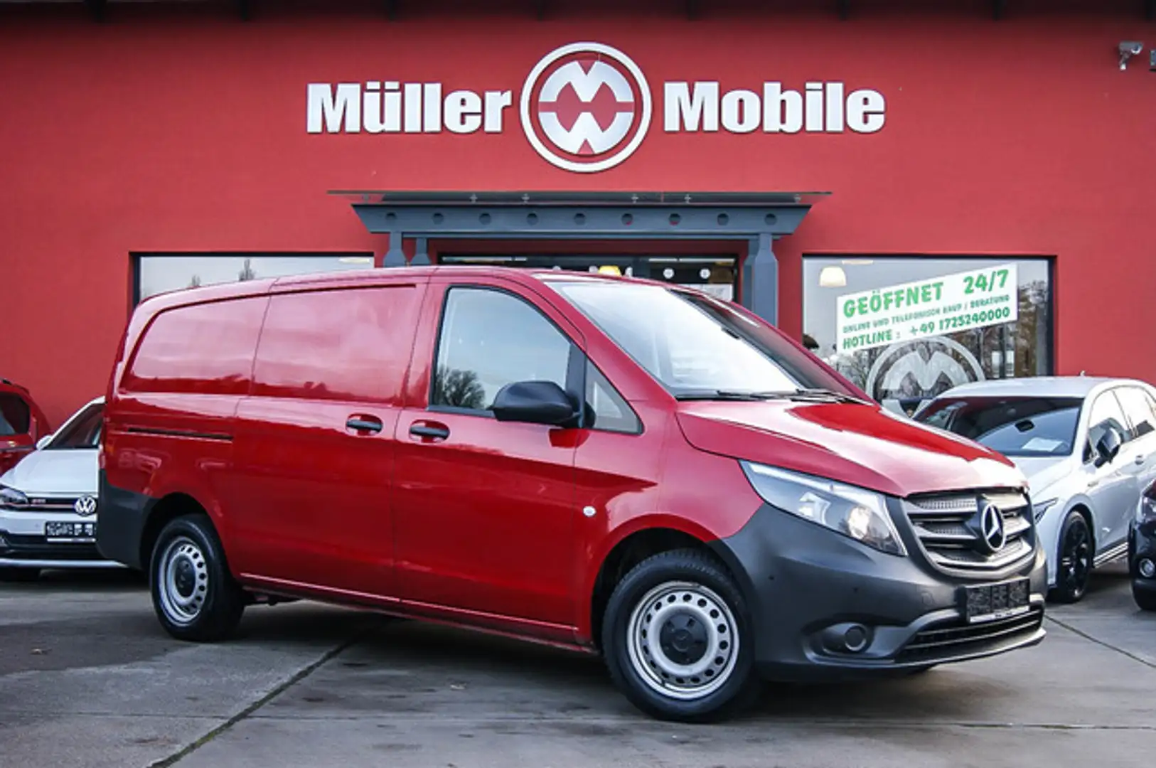Mercedes-Benz Vito 111 Bluetec CDI Kasten lang PARKLENKASSYST KASTEN Rot - 1