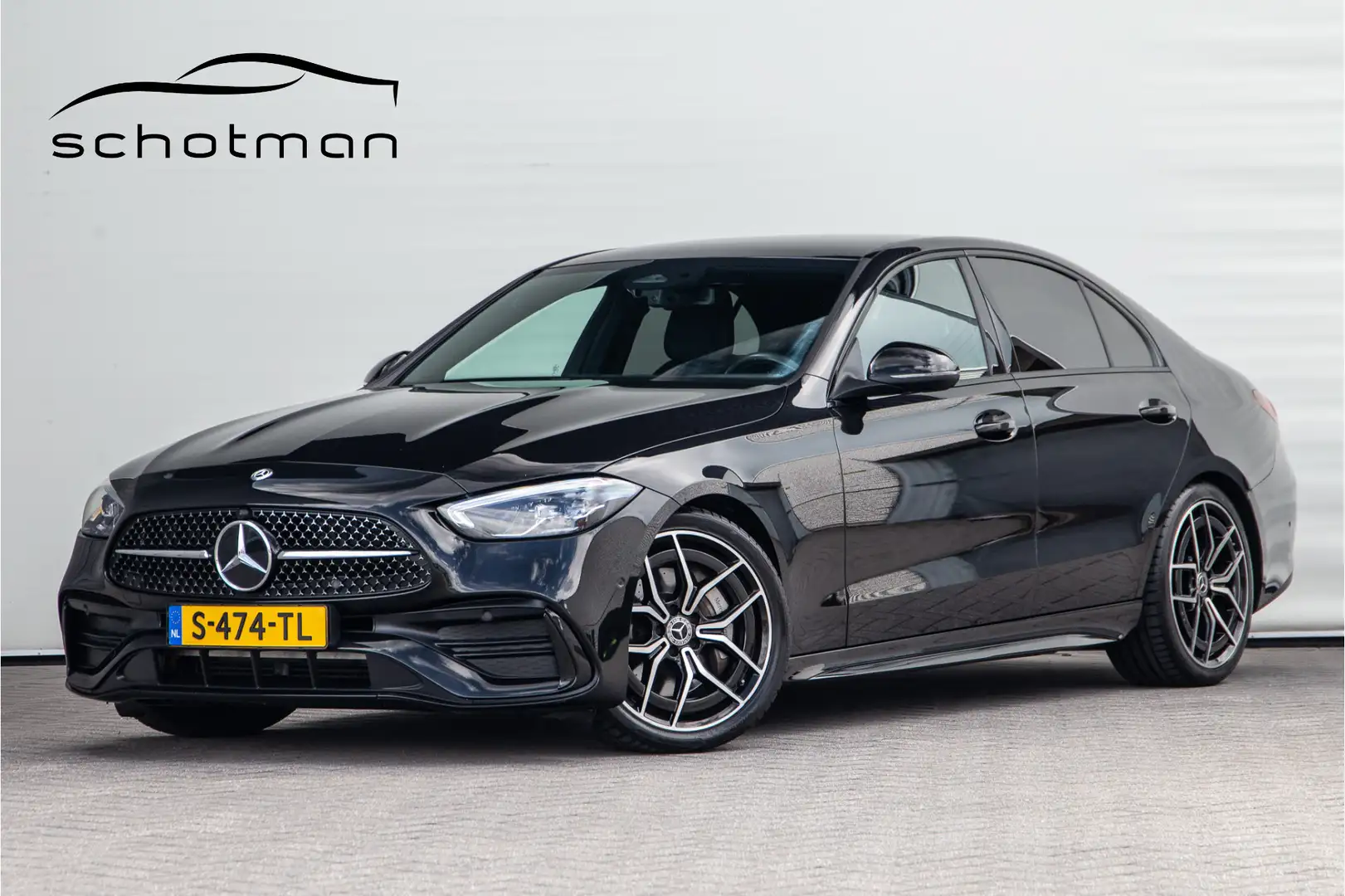 Mercedes-Benz C 200 AMG Line Nightpakket, Carplay, Camera, 2022 Zwart - 1