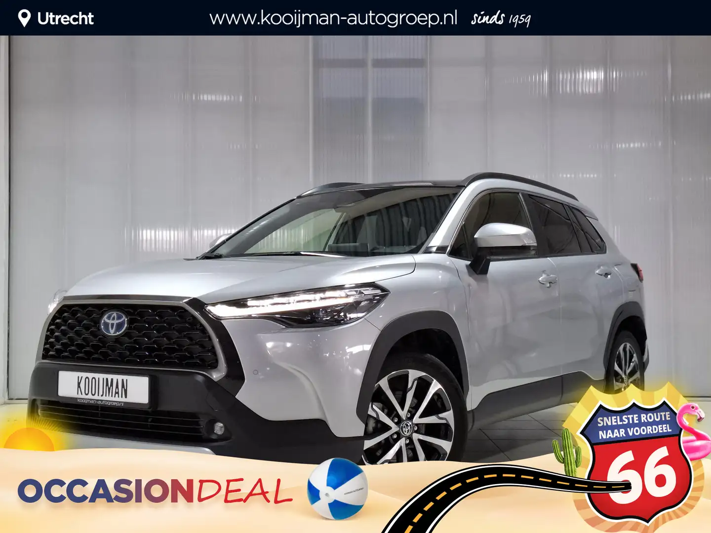 Toyota Corolla Cross Hybrid 200 Style | Panoramadak | Half lederen bekl Gris - 1