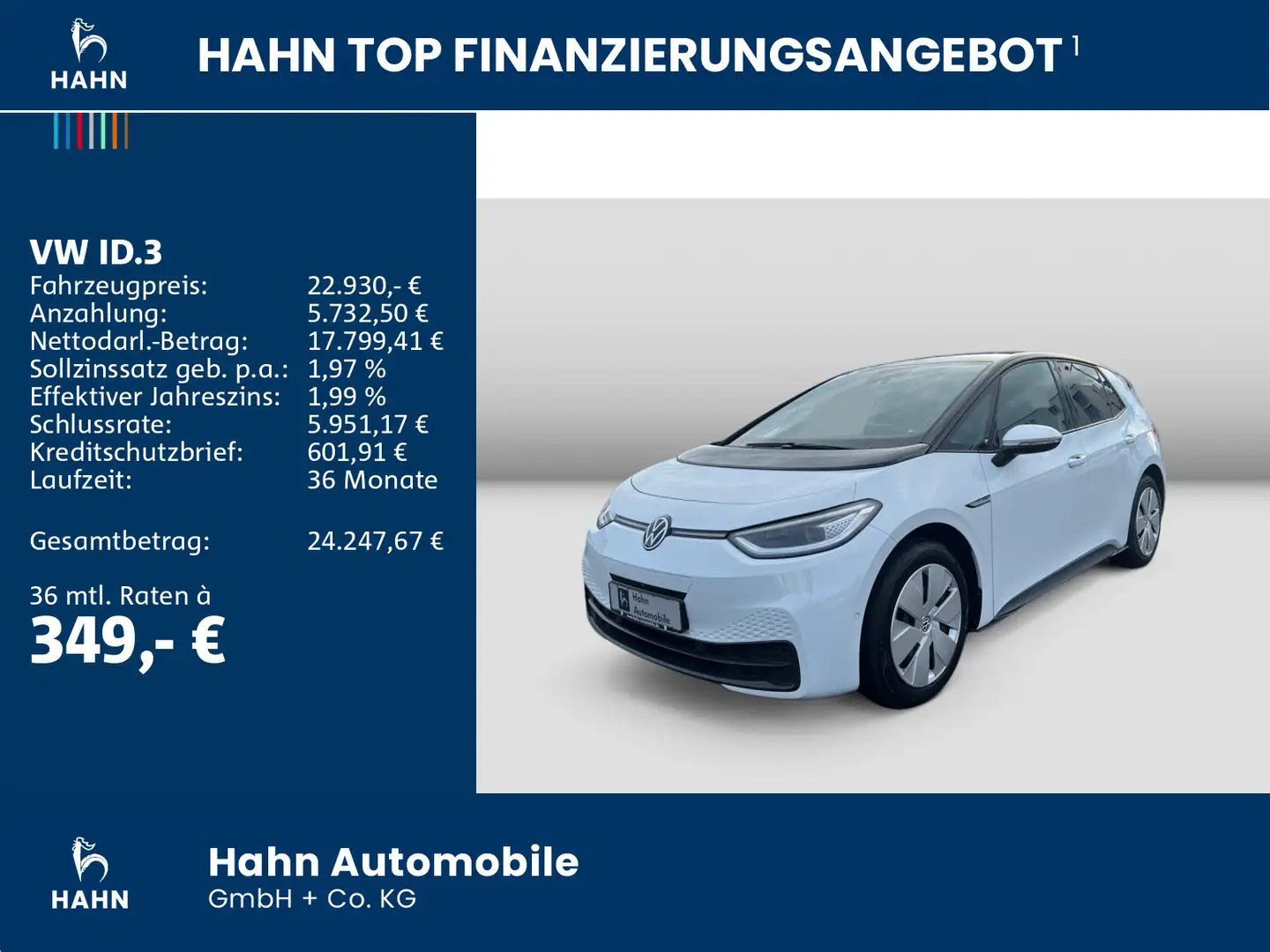 Volkswagen ID.3 Pro CAM Matrix 360° Navi ACC Sitzhzg Weiß - 2
