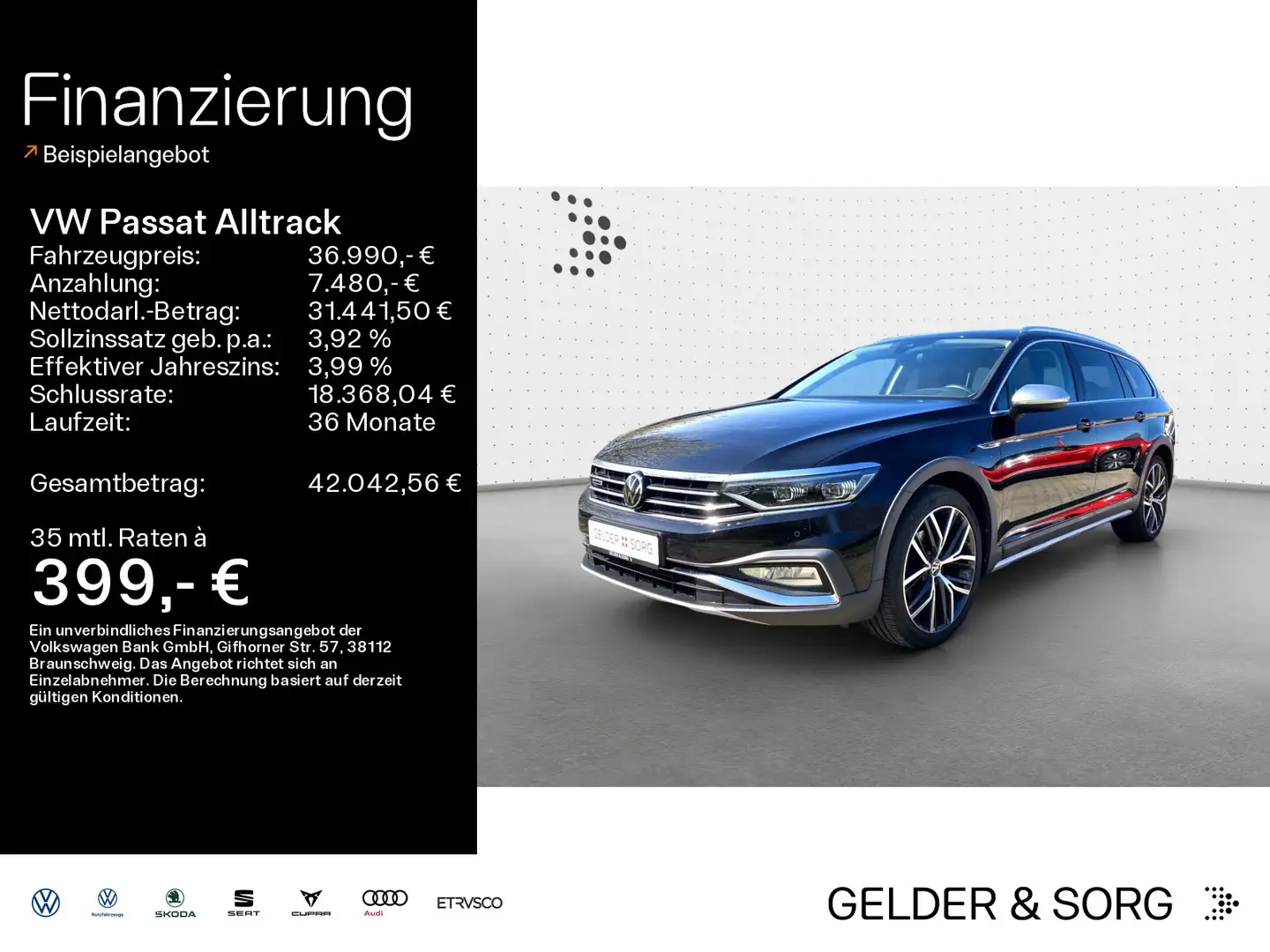 Volkswagen Passat Alltrack Passat Variant Alltrack 2.0 TDI AHK*Matrix*Pano* Negro - 1