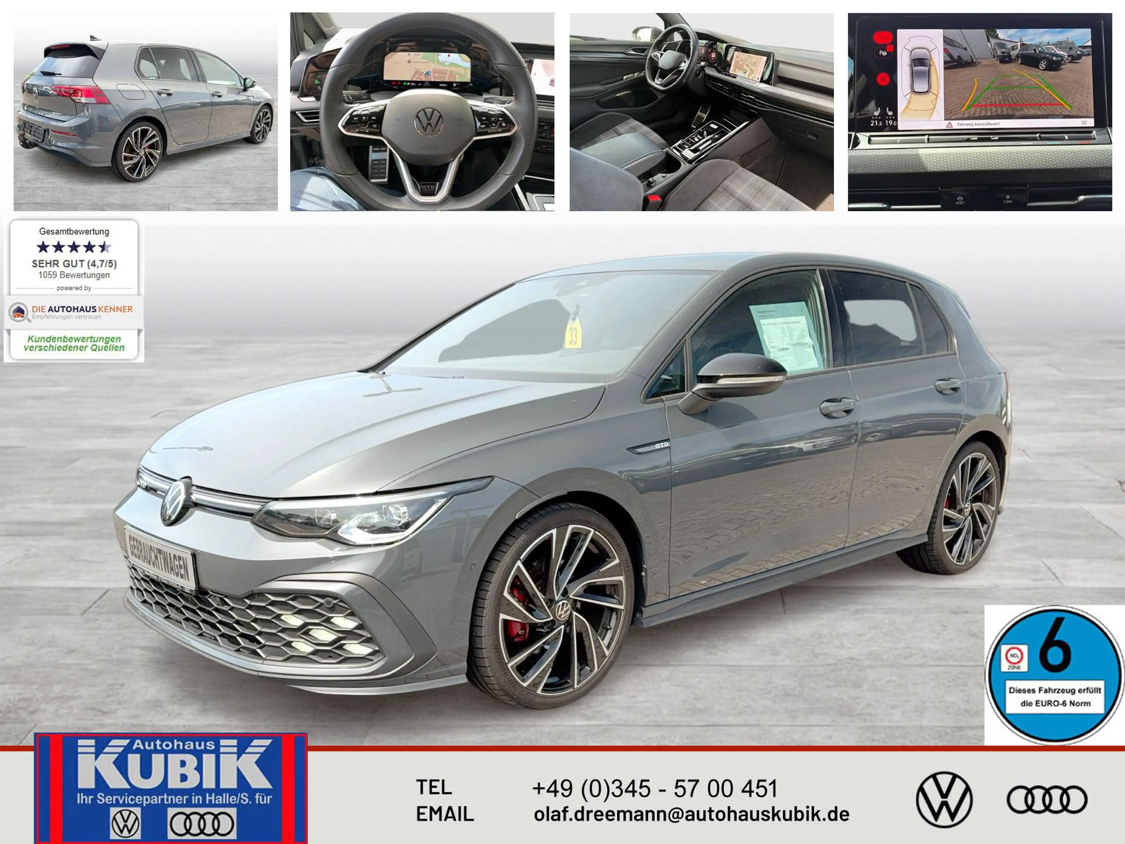 Volkswagen Golf GTD Golf VIII GTD Black Style 2.0 TDI DSG+19"+Kamera+