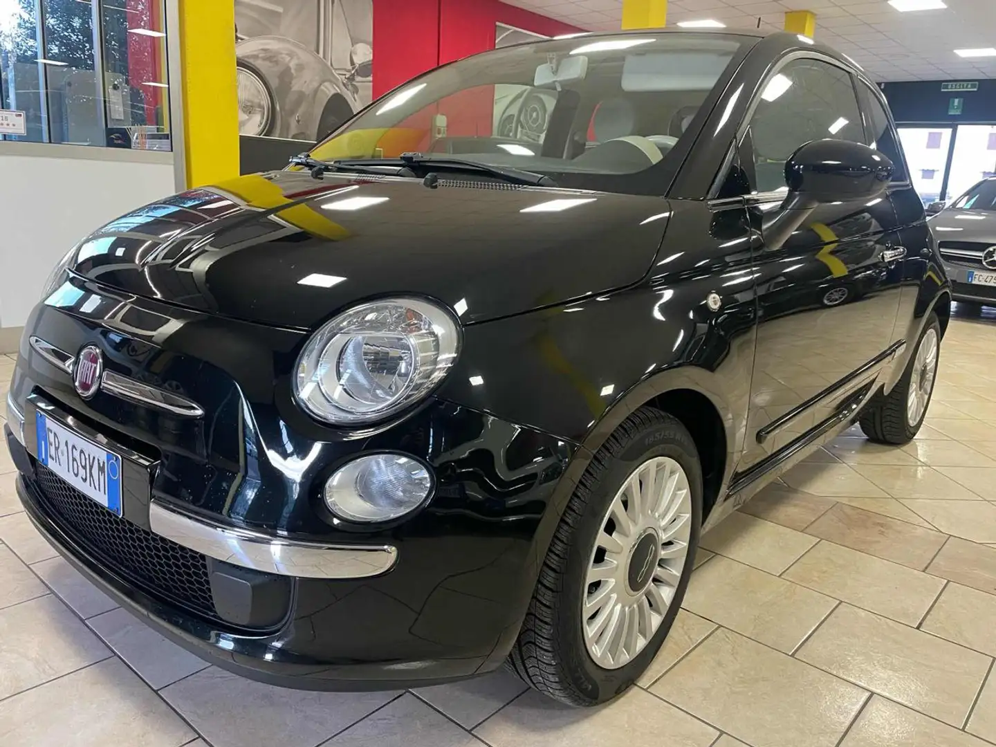 Fiat 500 1.2 Lounge *AUTOMATIC/TETTO/BLUETOOTH* Nero - 1