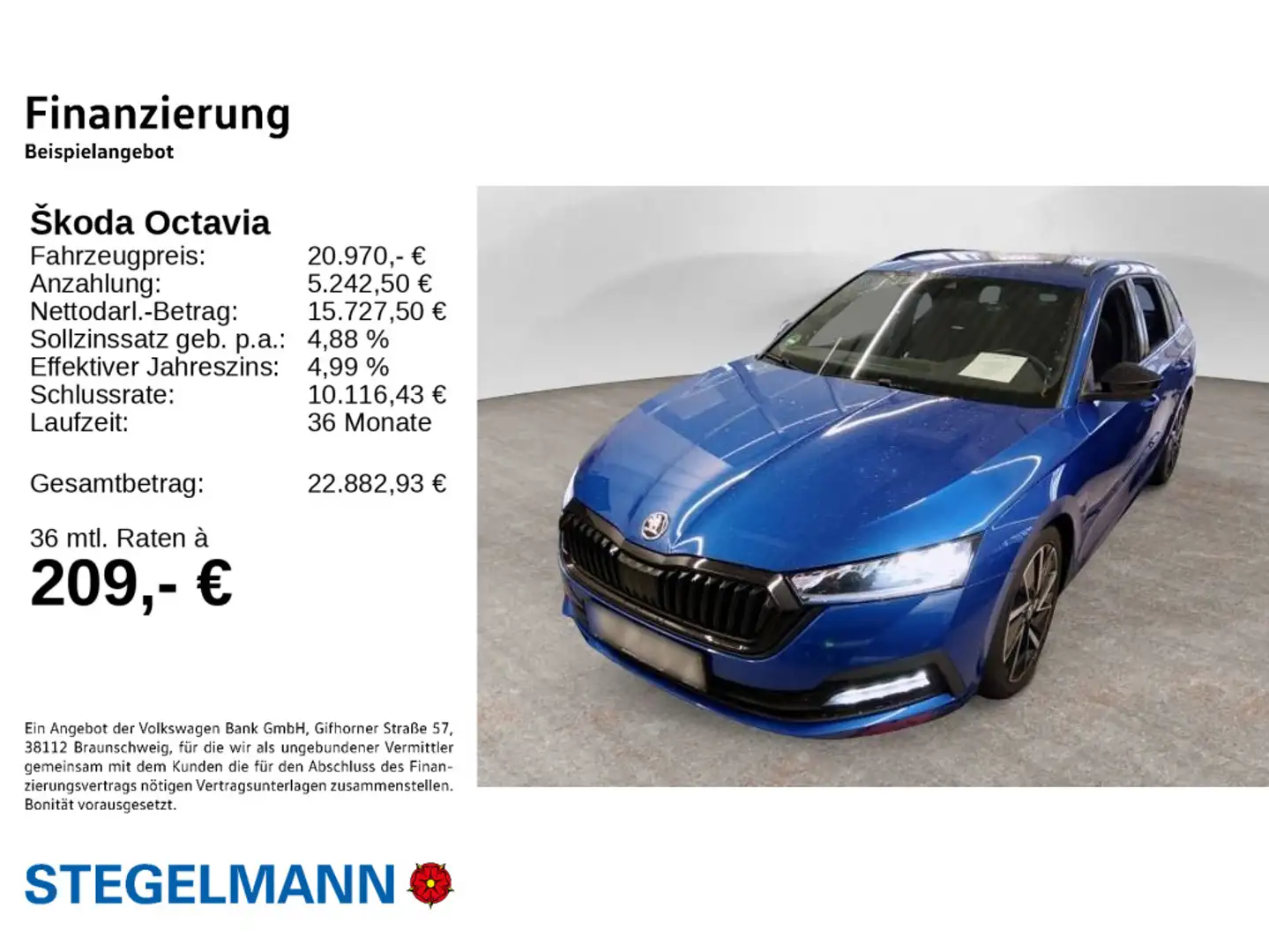 Skoda Octavia Combi 1.5 TSI Style Sportpaket *LED*AHK* Blau - 2