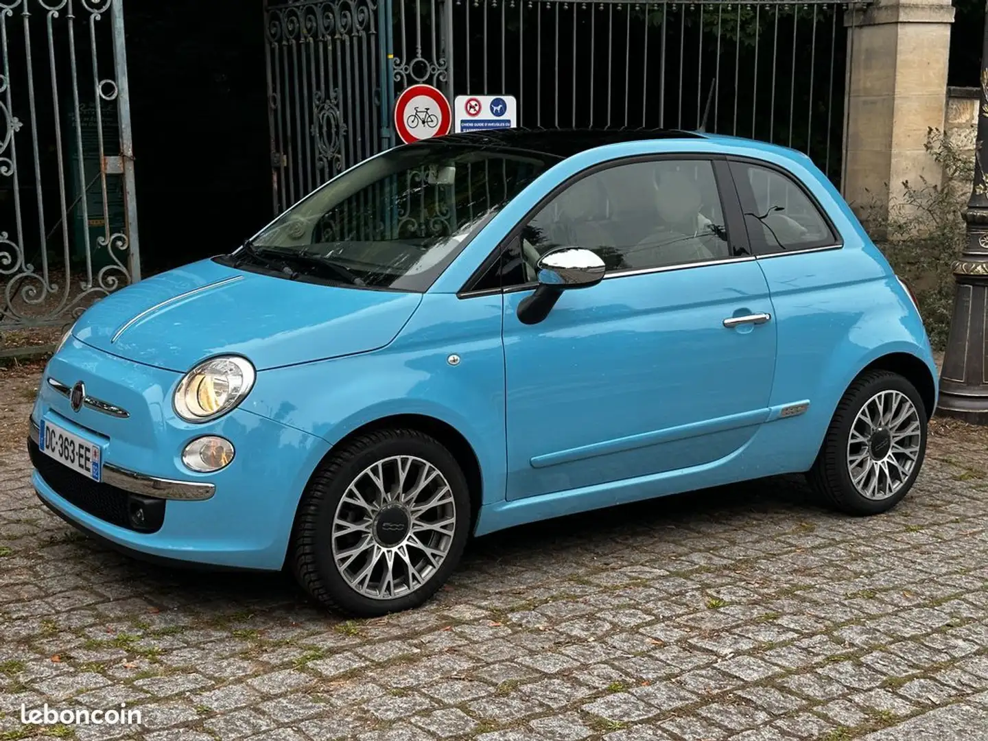 Fiat 500 ii (2) 1.2 8v 69 lounge garantie Bleu - 1