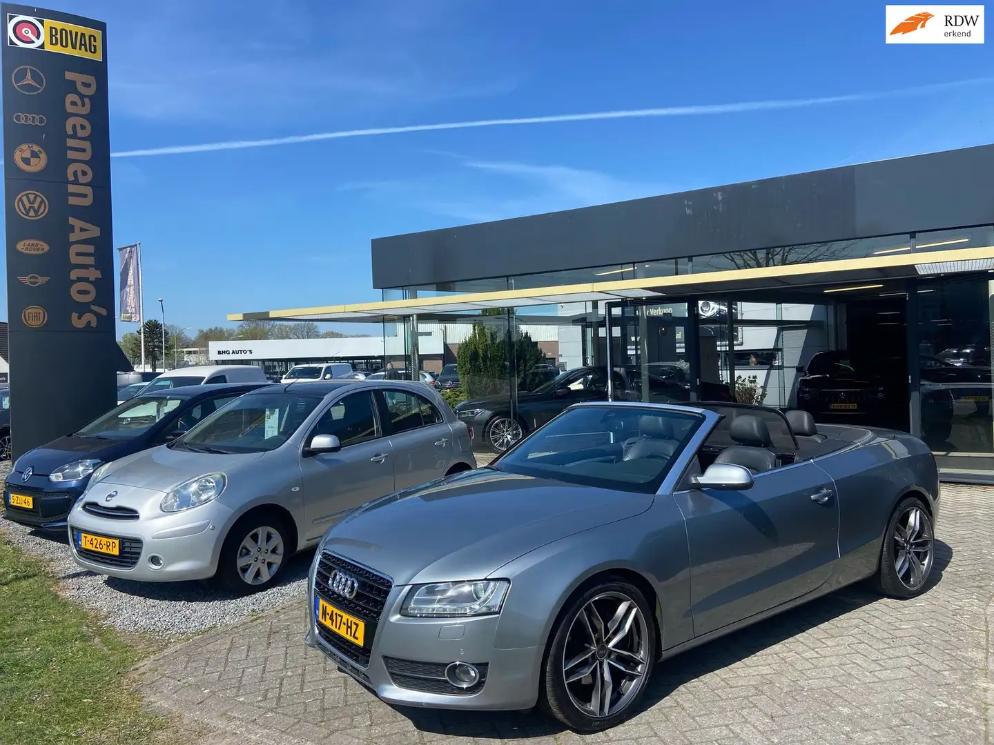 Audi A5 Cabriolet 3.2 FSI Pro Line|CAM|Leder|Clima|CC Grijs - 1