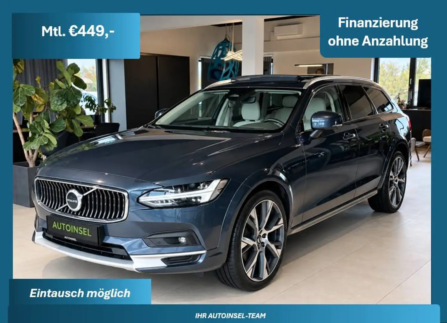 Volvo V90 Cross Country B5 Ultimate AWD Head-Up-Panorama-AHK-Sitzbelüftung Blau - 1