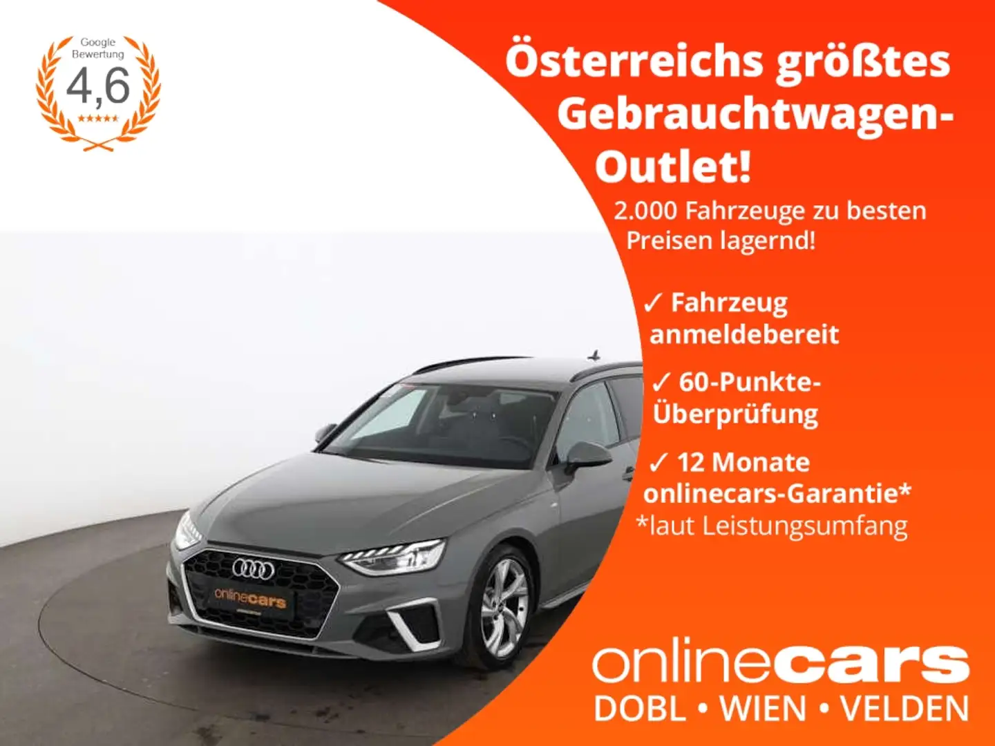 Audi A4 Avant 35 TDI S-Line Aut MATRIX 360-CAM NAVI Grau - 1