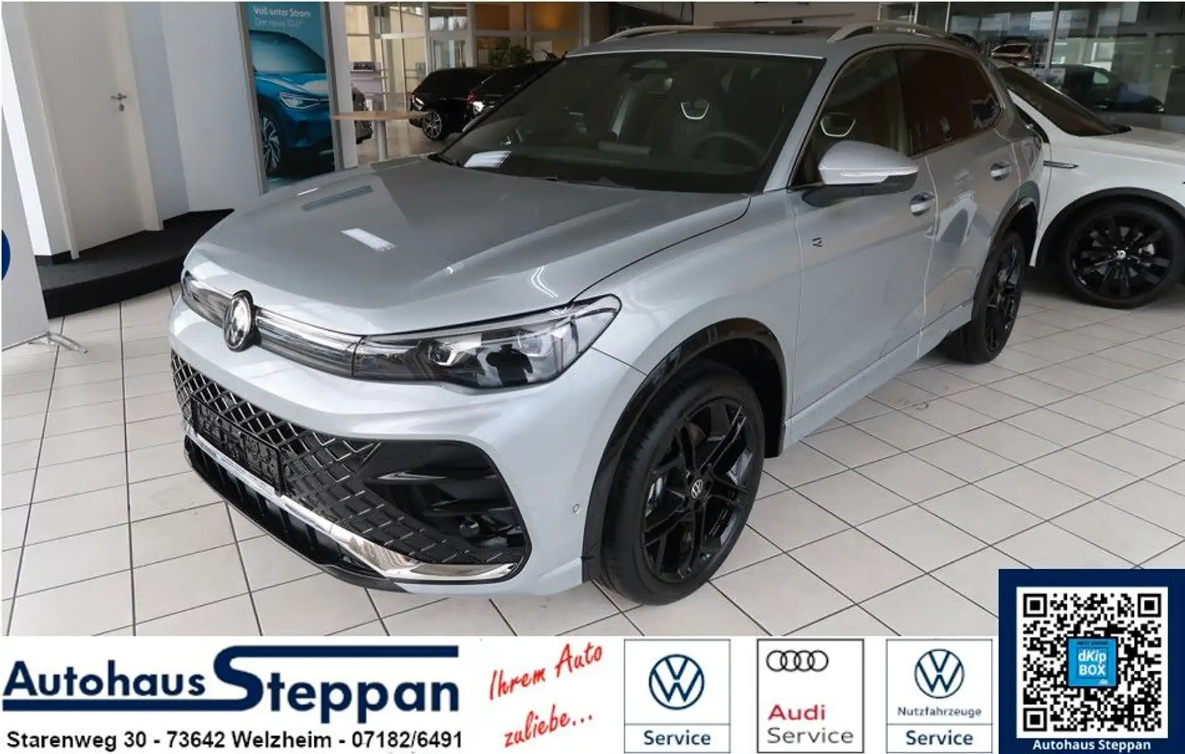 Volkswagen Tiguan 2.0 TDI R-Line 4-Motion +ACC +APP +RFK Silber - 1