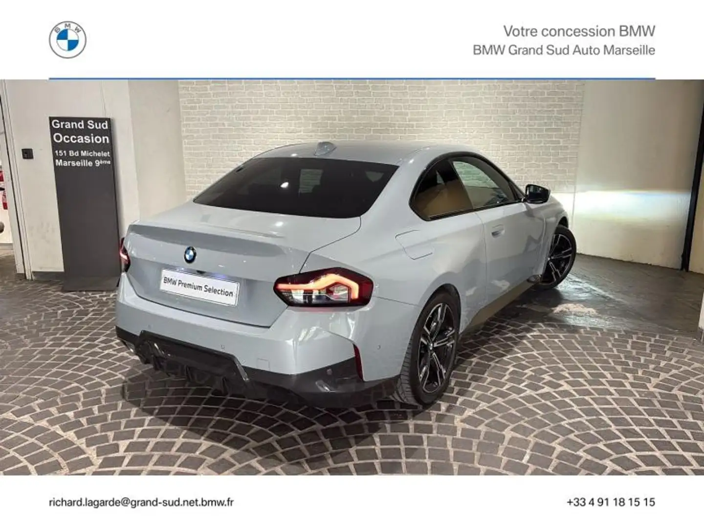 BMW 220 220dA 190ch M Sport Blanc - 2