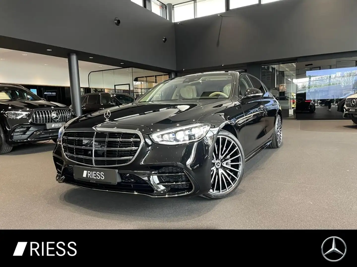Mercedes-Benz S 450 d 4M lang AMG+PANO+STDHZG+AIRM+HA LENK+360 Noir - 1