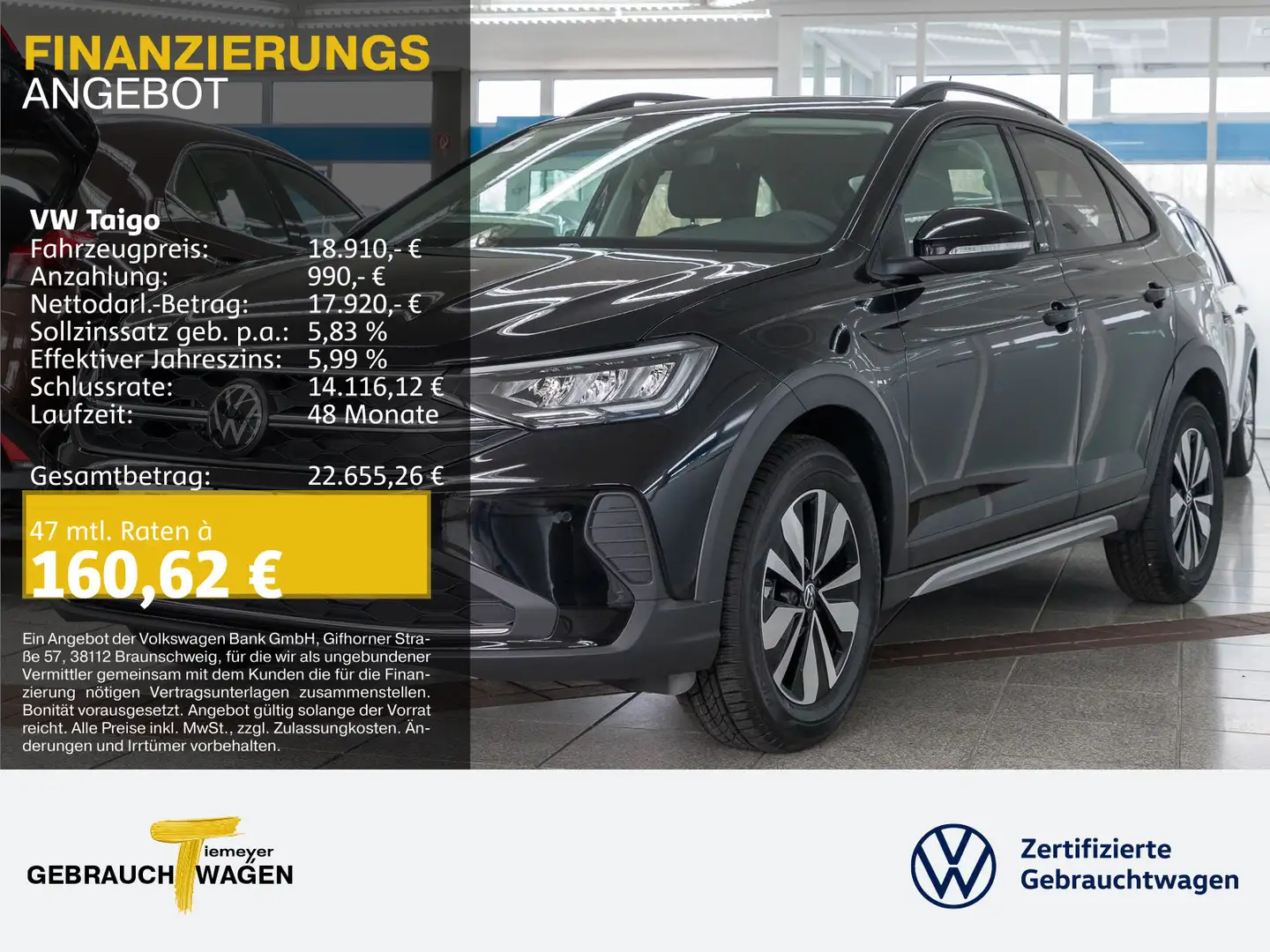 Volkswagen Taigo 1.0 TSI MOVE SITZHZG LED ACC KAMERA Schwarz - 1