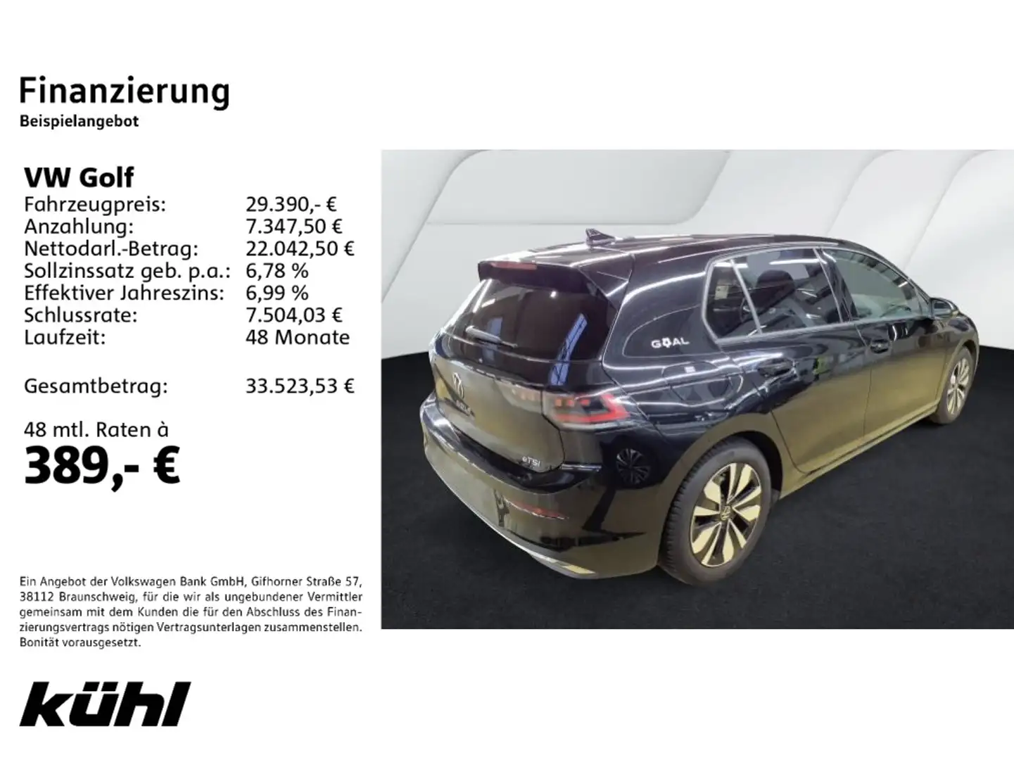 Volkswagen Golf 8 VIII 1.5 eTSI DSG Goal IQ.Light/ACC/Kamer Schwarz - 2