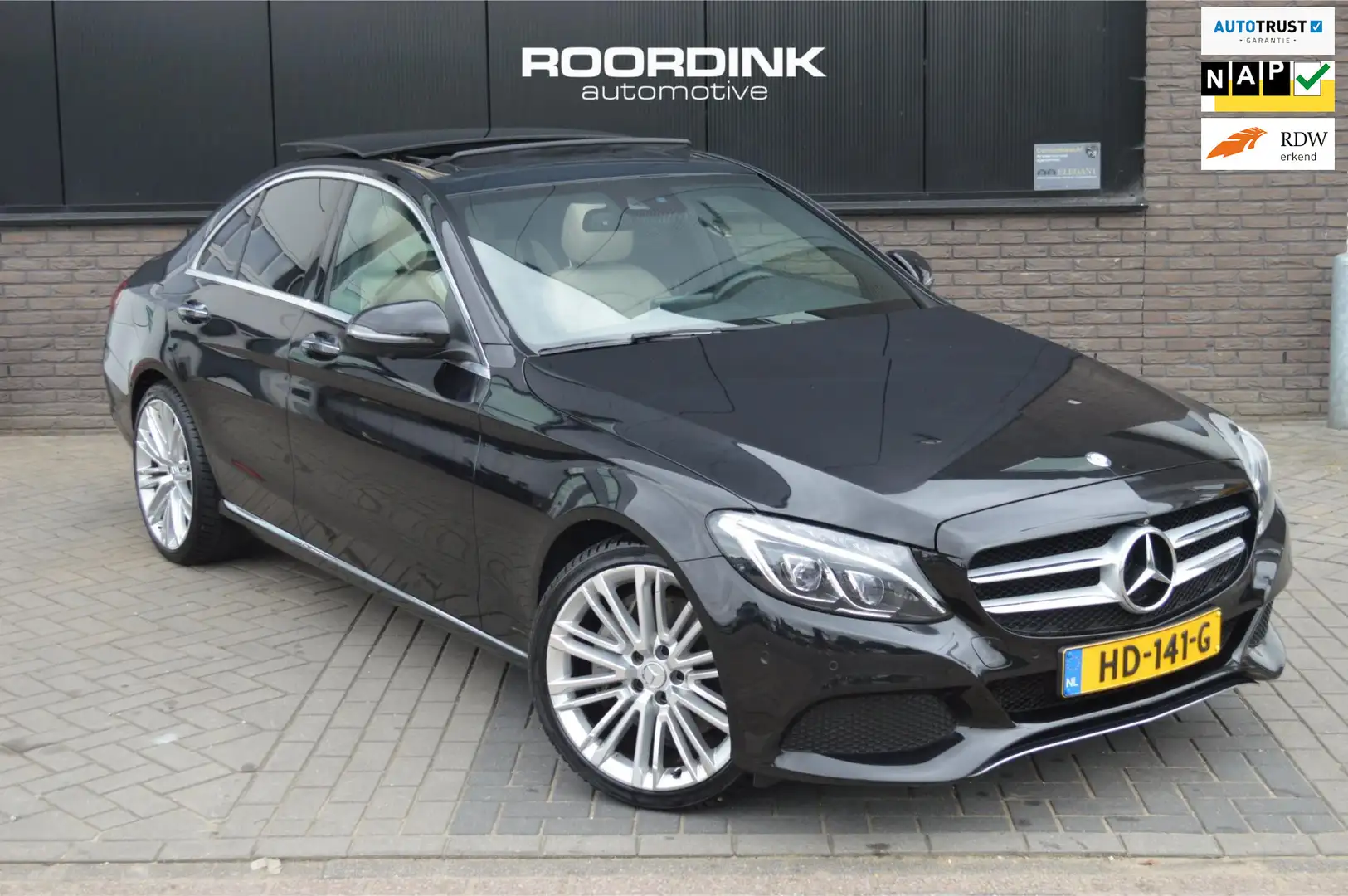 Mercedes-Benz C 350 C350E|Burmester|360 Cam|Pano|Leder|BTW-auto Zwart - 1
