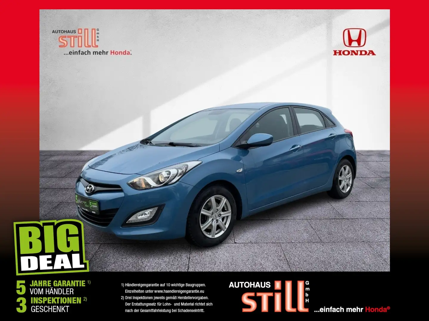 Hyundai i30 1.4 Classic Sitz + Lenkradheiz. KLIMA* PDC* Blu/Azzurro - 1