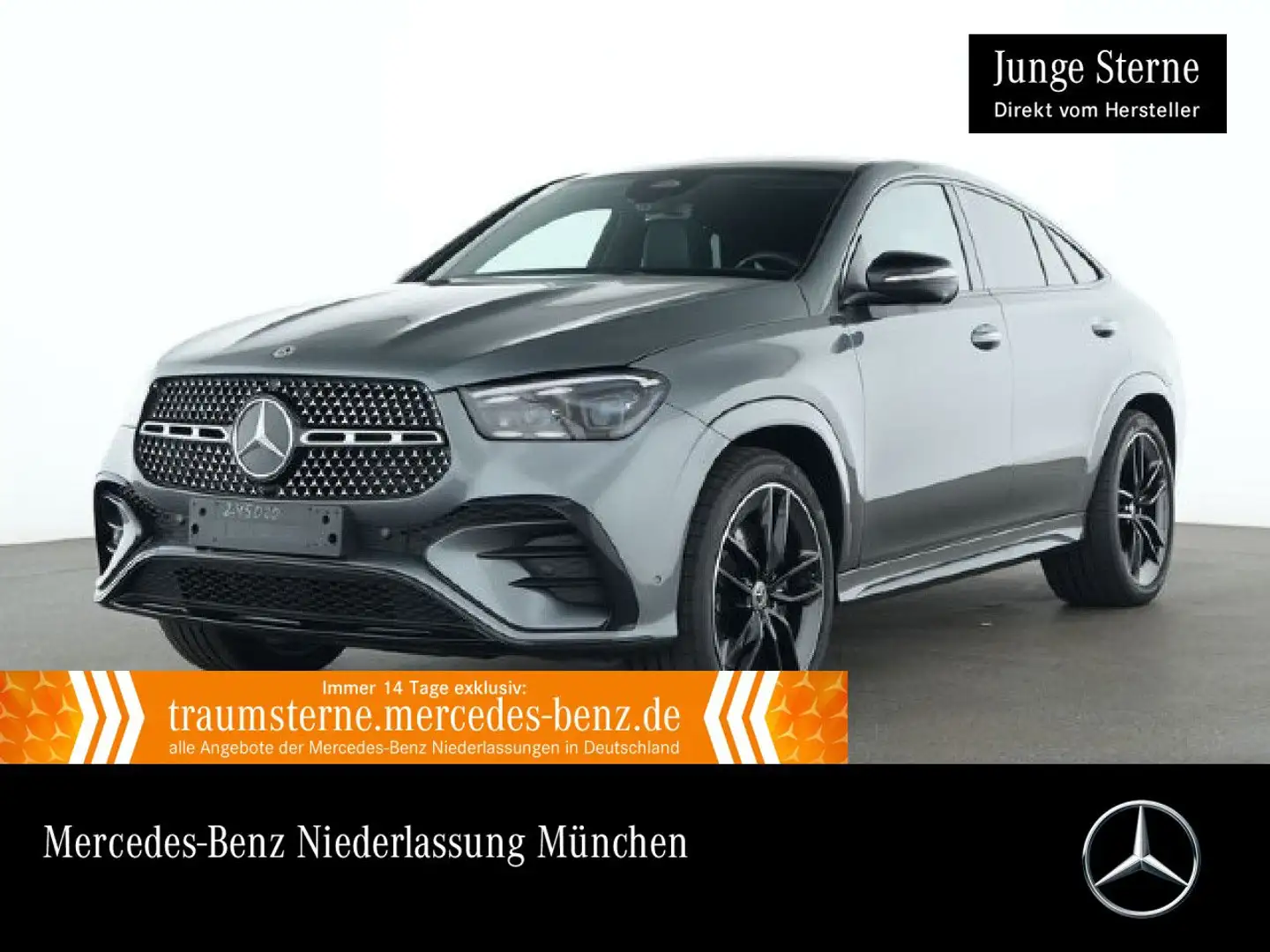 Mercedes-Benz GLE 450 d Coupé 4M AMG+NIGHT+PANO+360+AHK+STHZG Grau - 1