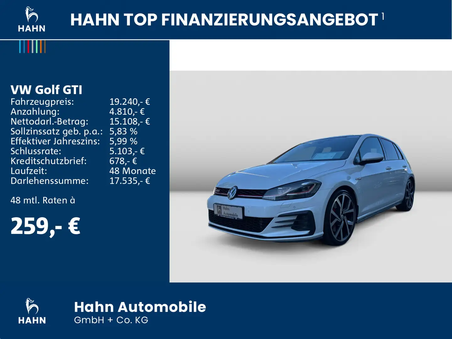 Volkswagen Golf GTI Golf VII GTI Performance 2.0TSI DSG Pano ACC Dyn Blanc - 2