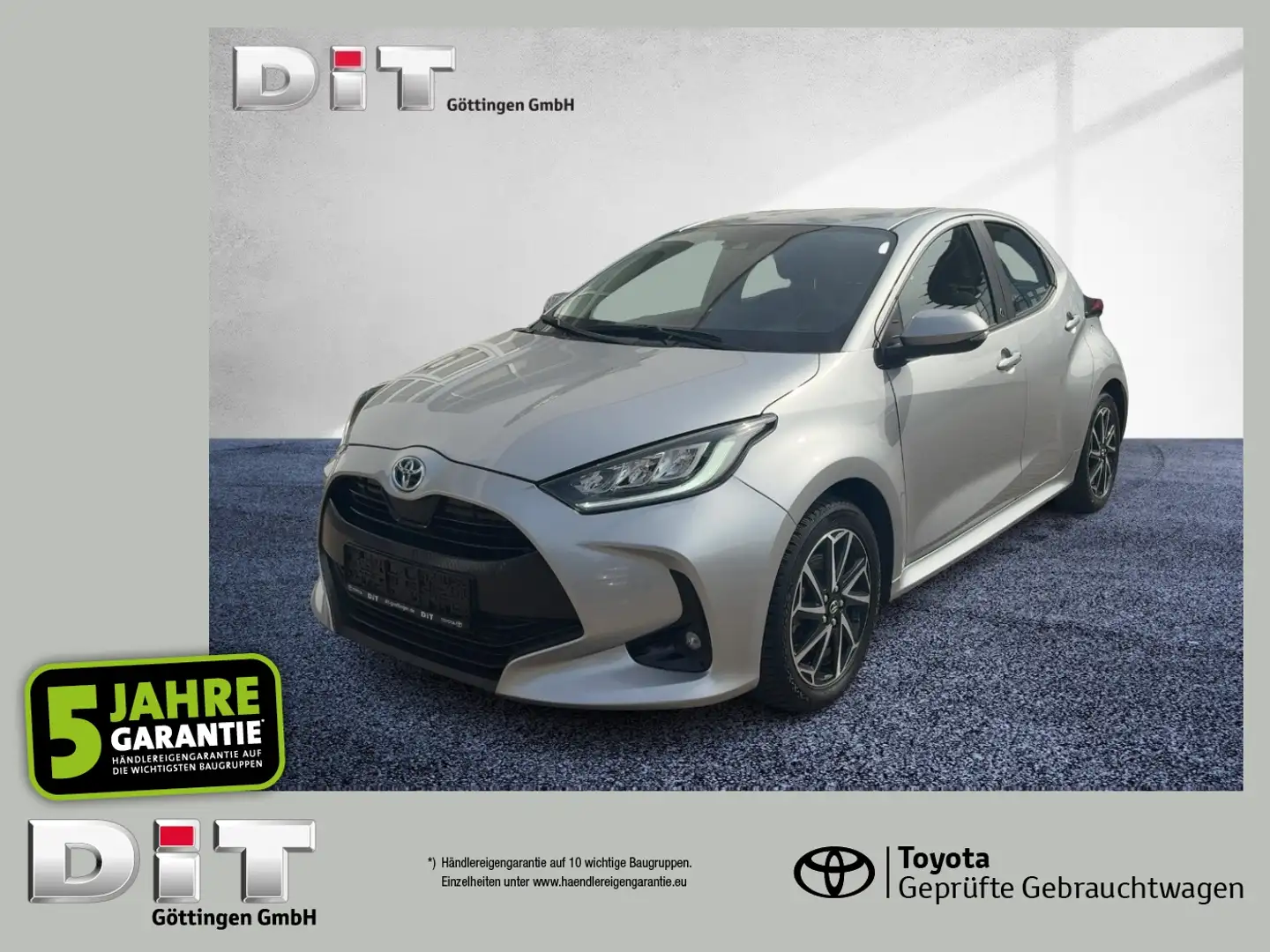 Toyota Yaris 1.5 D Team Deutschland LM LED KeyLess KAM Argent - 1