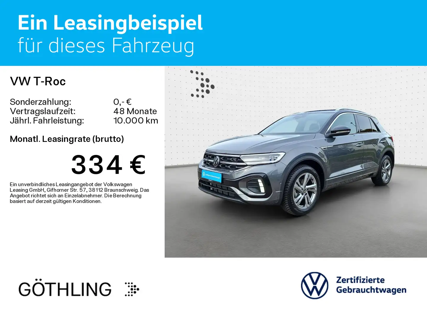 Volkswagen T-Roc R-Line 1.5 TSI DSG*NAVI*AHK*KAM*SHZ*17Zoll Gris - 2