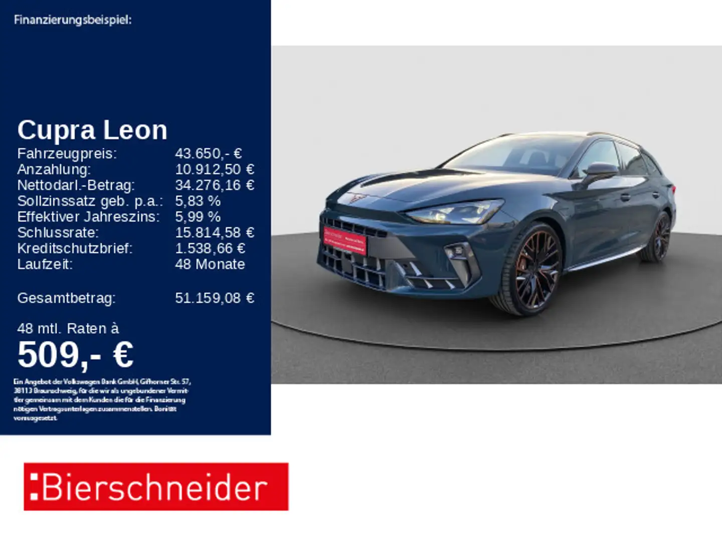 CUPRA Leon SP 1.5 TSI eHybrid VZ Extreme PANO MATRIX S Blau - 1