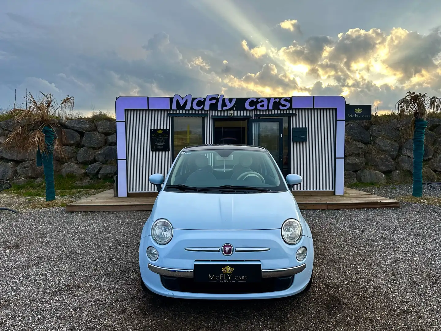 Fiat 500 Panoramadach-Zahnriemen NEU-Bluetooth-Klima-Babybl Blau - 2