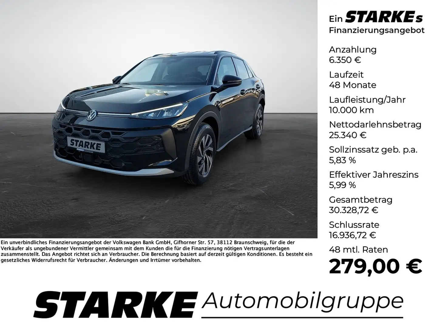 Volkswagen T-Roc 1.5 eTSI DSG Trend Schwarz - 1