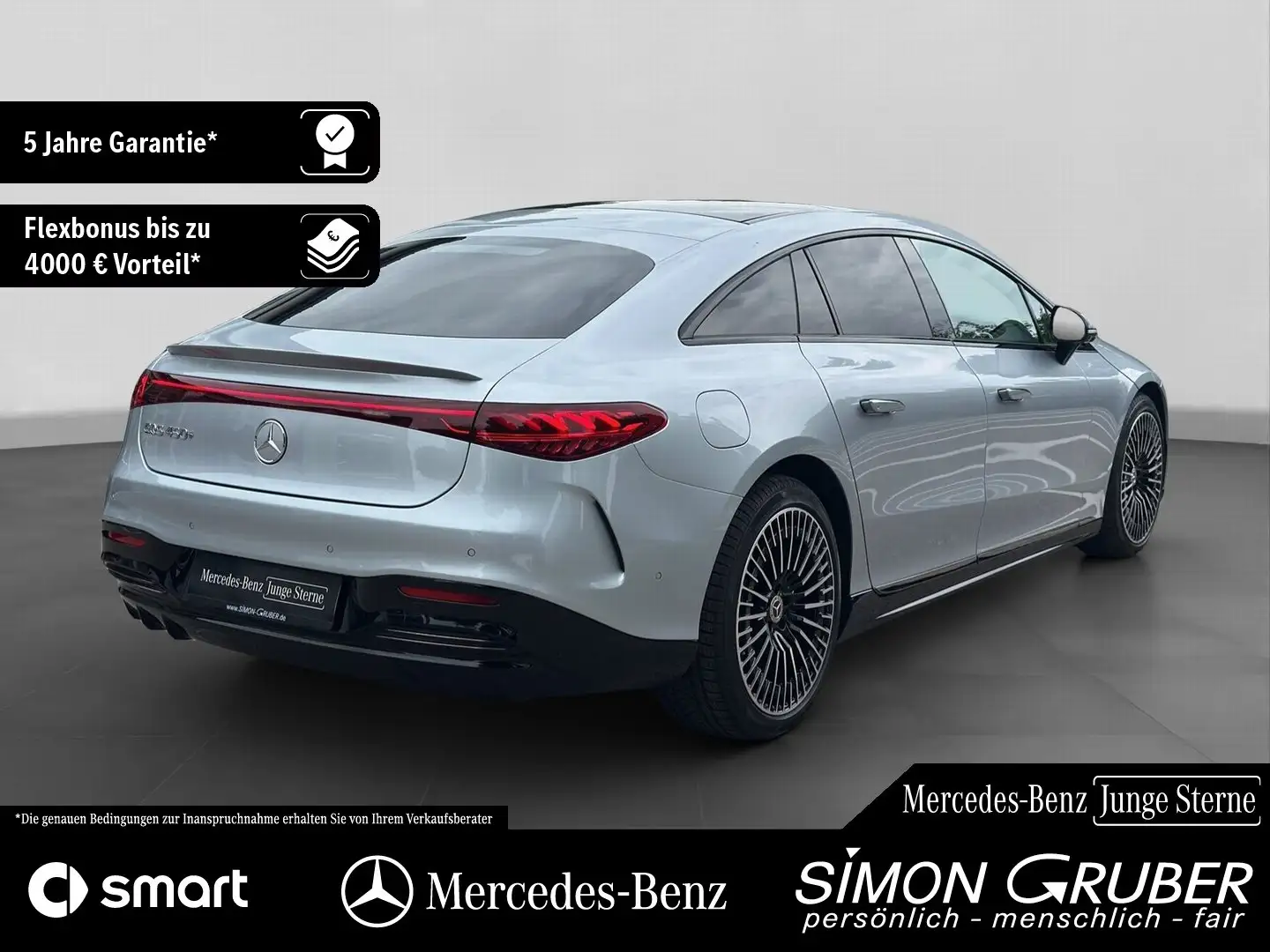 Mercedes-Benz EQS 450+ AMG Hyperscreen HAL FondEntert Pano HUD Argent - 2