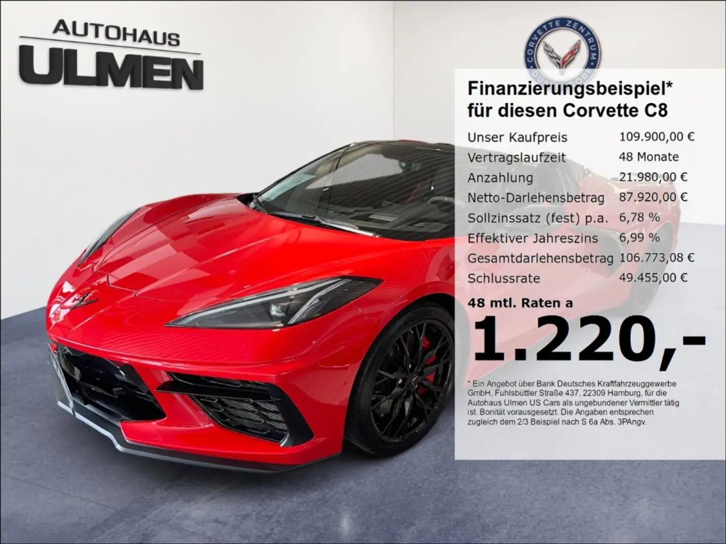 Corvette C8 Stingray V8 3LT Voll Carbon Lift Magnetic-Ride Rood - 1