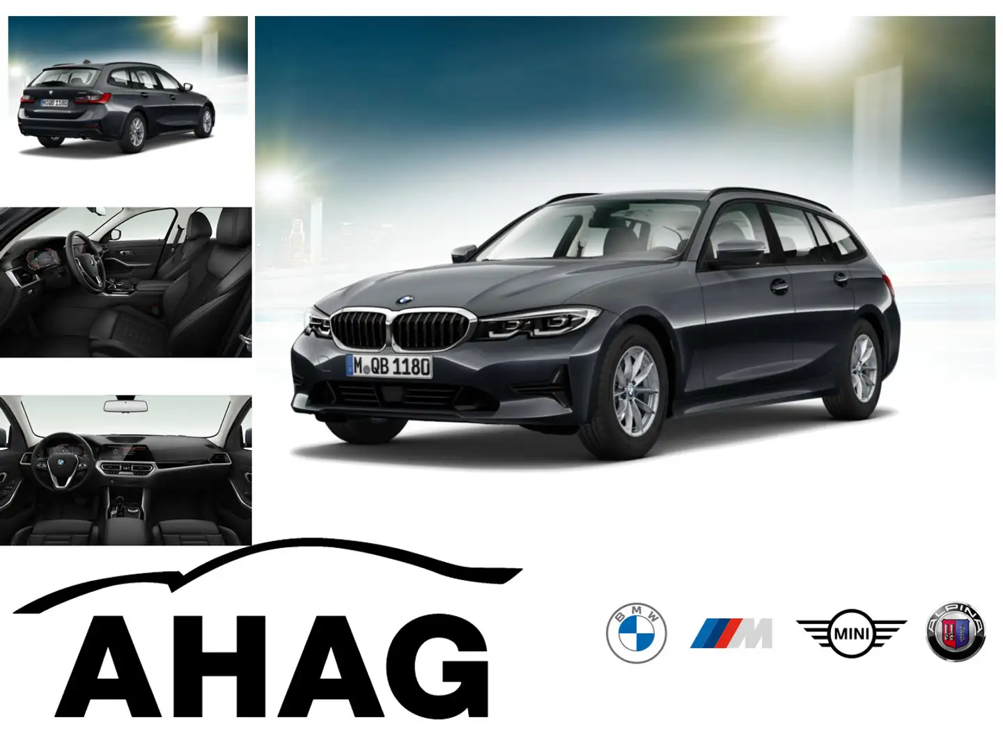 BMW 318 i Touring Advantage Auto Aut. Klimaaut. PDC Grau - 1