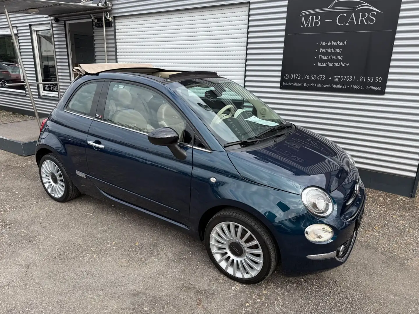 Fiat 500 Cabrio*AUTOMATIK*NAVI*DAB*PDC Bleu - 1