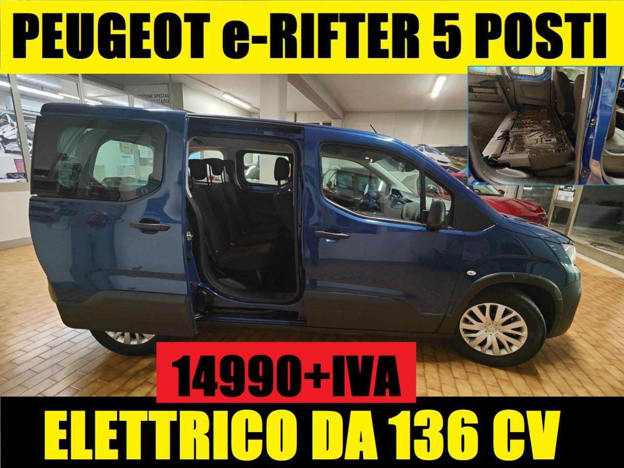 Peugeot e-Rifter 5 POSTI ELETTRICO A PIANALE UNICO
