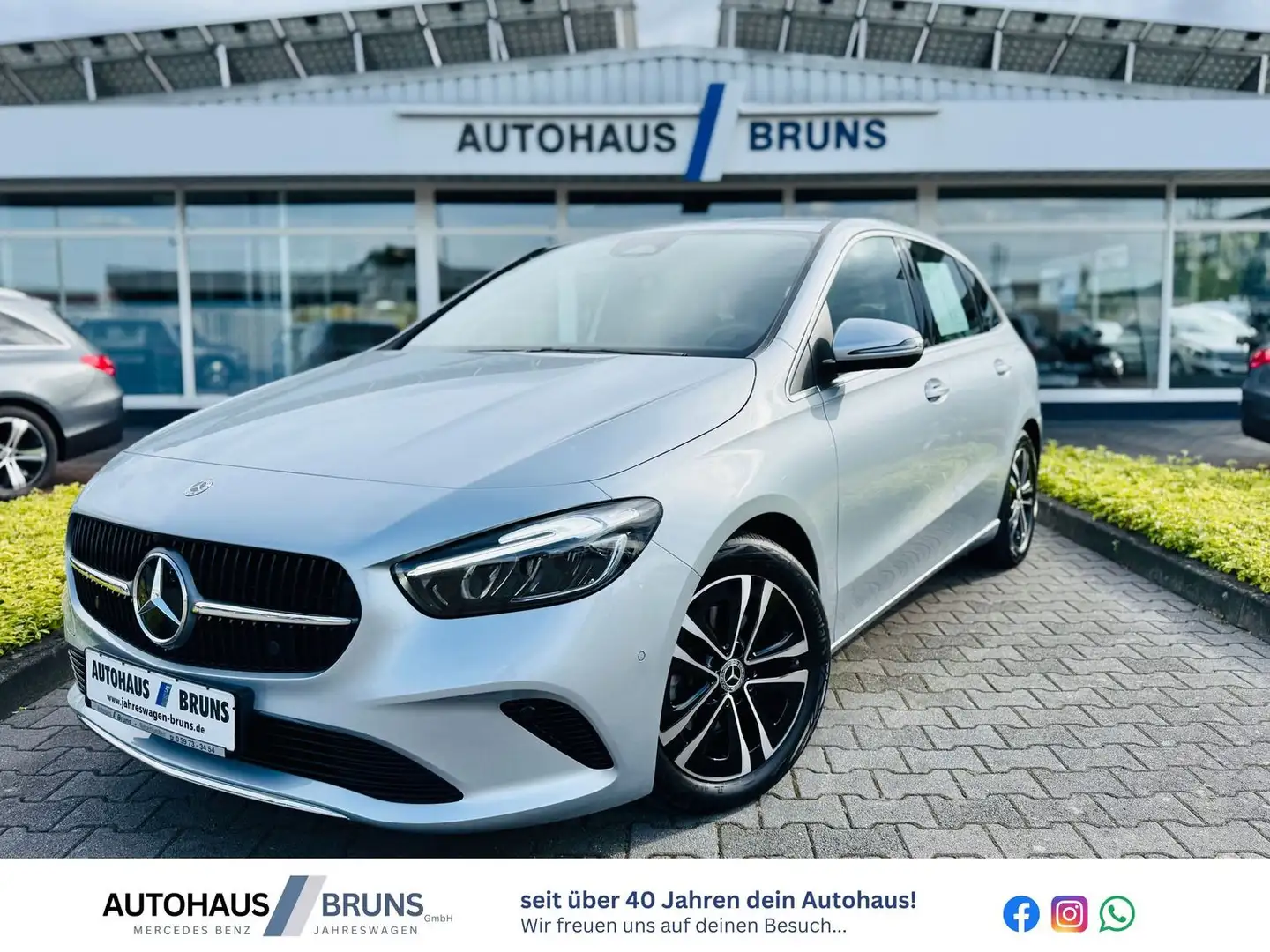 Mercedes-Benz B 180 d PROGRESSIVE, Autom, AHK, LED, PTS, RFK, EASY-Pa Argent - 1