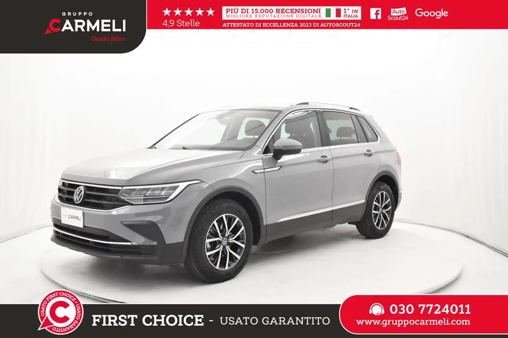 Volkswagen Tiguan 2.0 tdi scr Life 150cv dsg Grigio - 1
