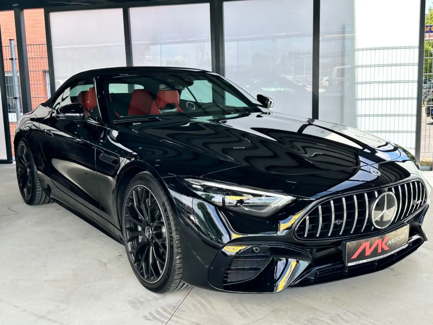 Mercedes-Benz SL 43 AMG LEDER ROT Negru - 2