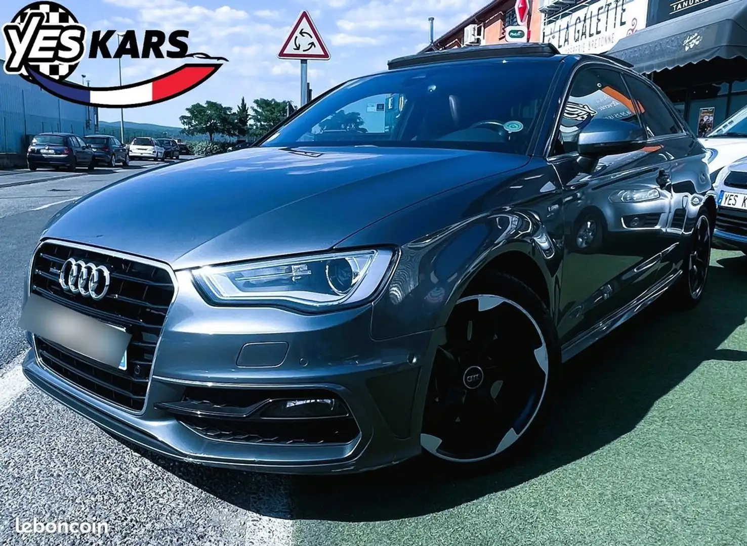 Audi A3 2.0 TDI 184ch FAP S line quattro tronic 6 Grau - 1