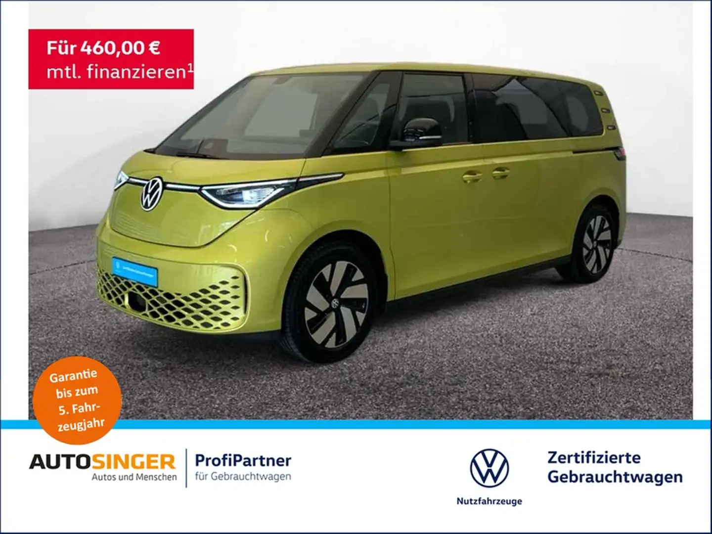 Volkswagen ID. Buzz ID.Buzz Pro LANG LR 7S *AHK*IQ-L*ACC*R-CAM*PDC* Geel - 1