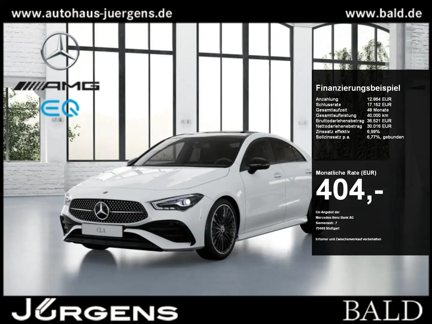 Mercedes-Benz CLA 220 d Coupé AMG-Sport/LED/Cam/Pano/Night/19" Weiß - 1